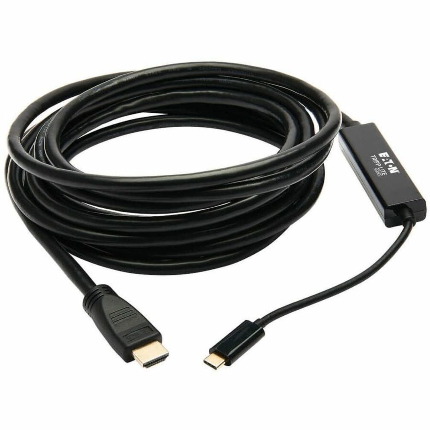 Tripp Lite by Eaton USB-C to HDMI Active Adapter Cable (M/M), 4K 60 Hz, 4:4:4, HDCP 2.2, Mid-Cable Adapter, Black, 15 ft. (4.6 m) - Image 3