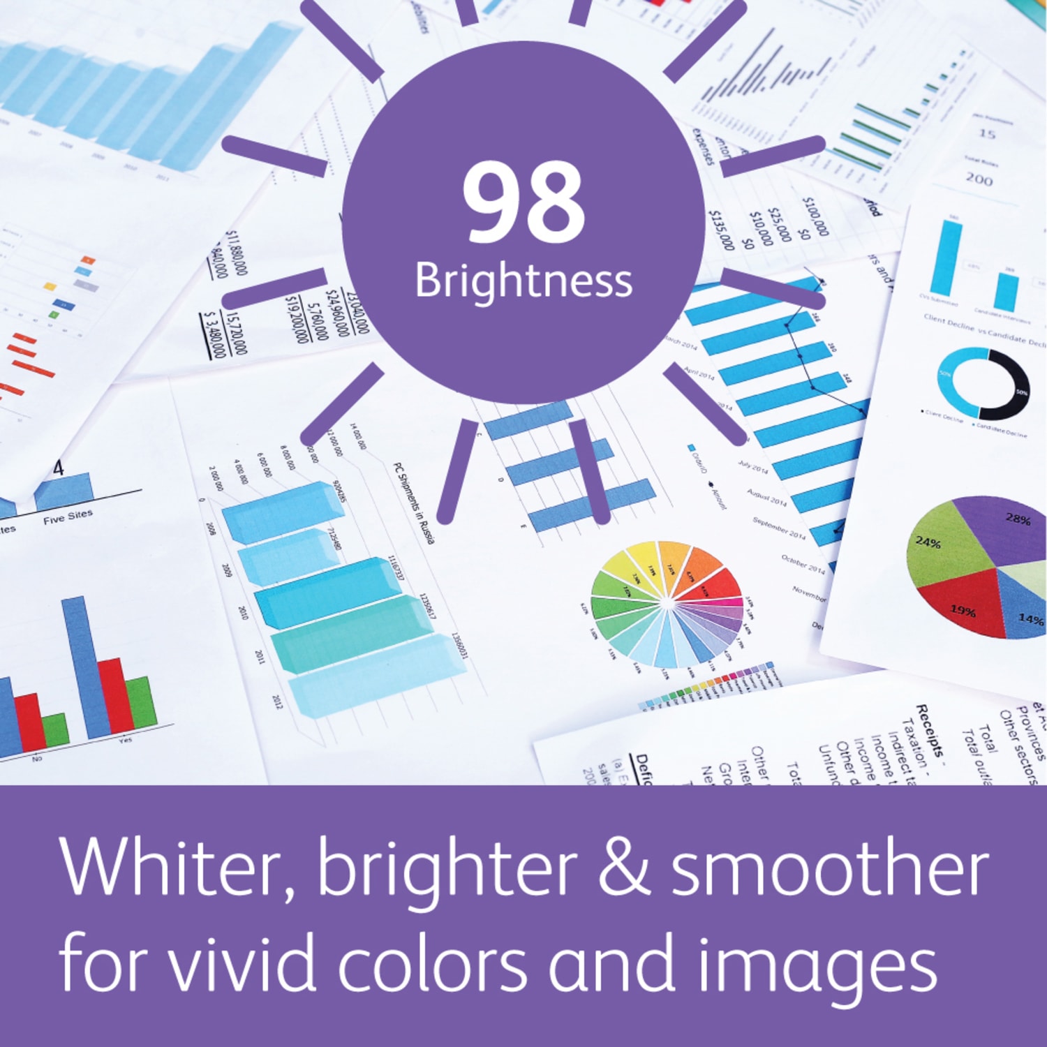 Xerox Bold Professional Premium Quality Inkjet Or Laser Paper, 5 Reams, Letter Size, Ream Of 500 sheets, 24 Lb, 98 Brightness - 3R13038-CS - Image 6