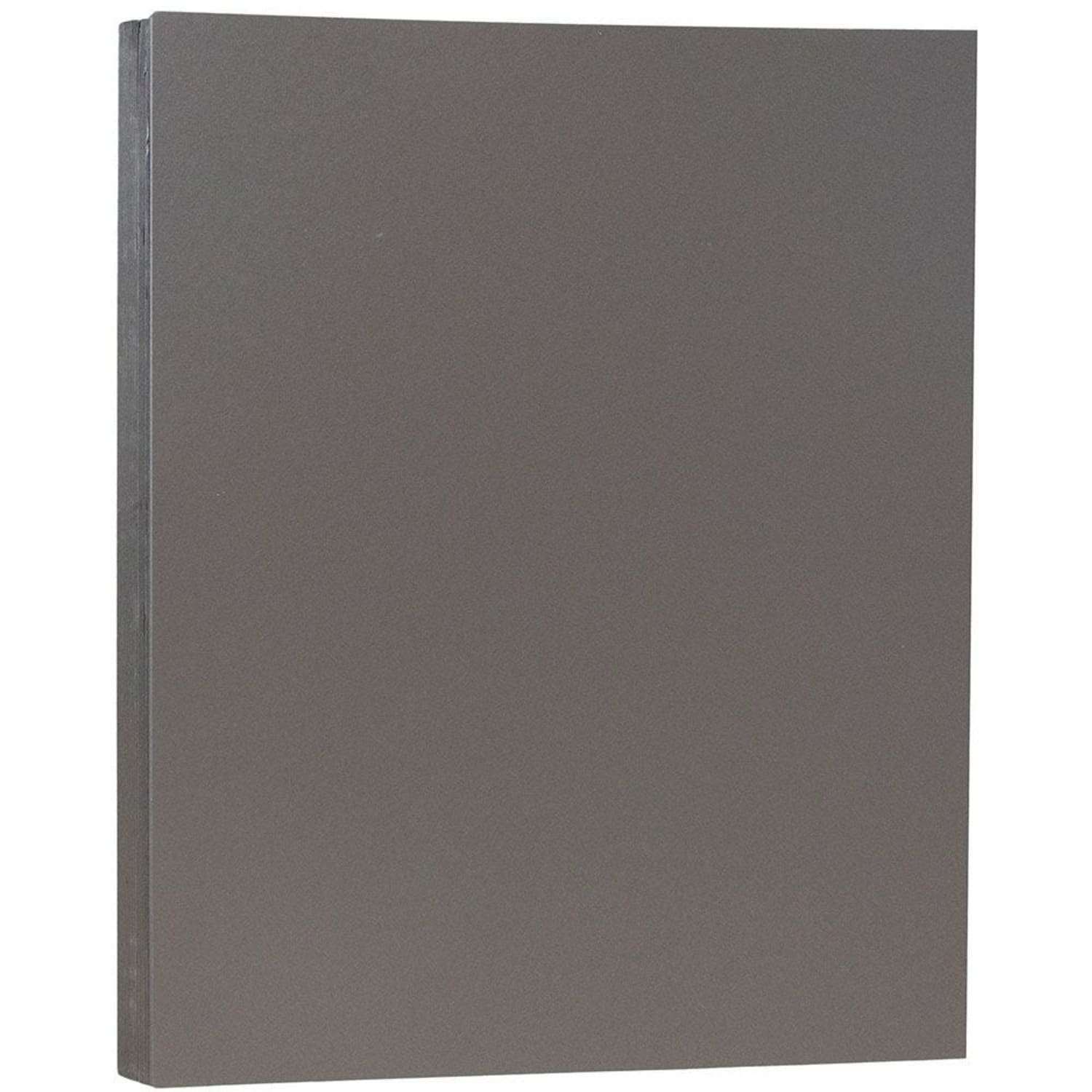JAM Paper Card Stock, Dark Smoke Gray, Letter (8.5in x 11in), 100 Lb, Pack Of 50