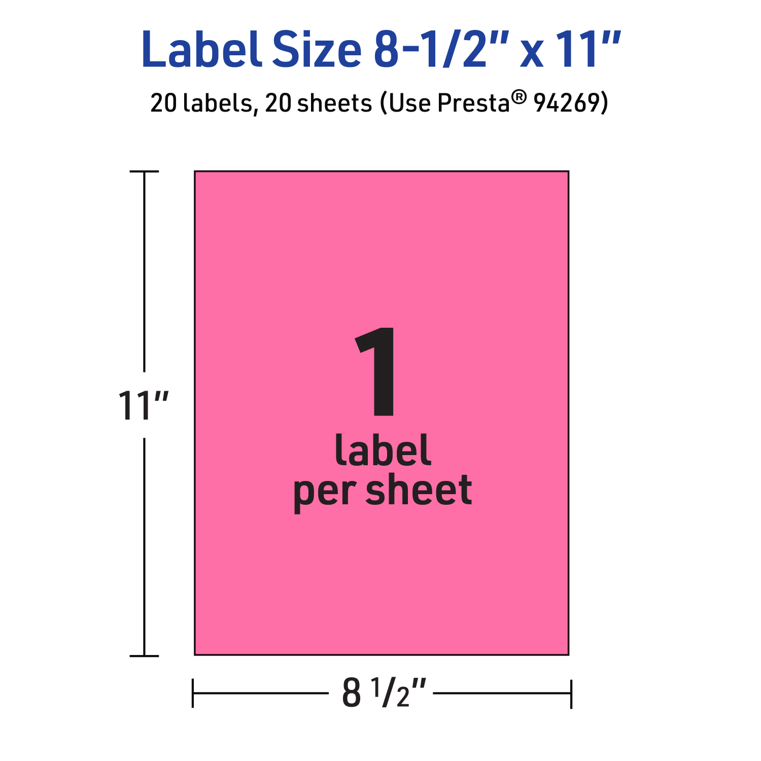 Avery Printable Sticker Paper, 94269-BPP20, Rectangle, 8-1/2in x 11in, Matte Bright Pink, Pack of 20 - Image 6