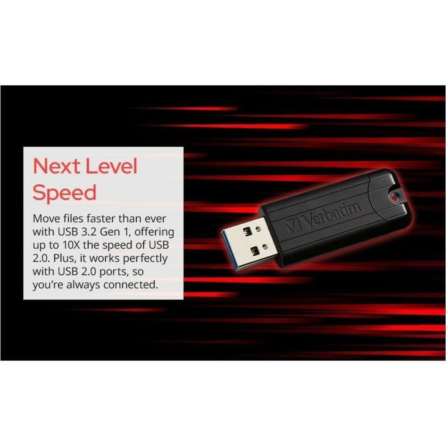 Verbatim 16GB PinStripe USB 3.2 Gen 1 Flash Drive - 5pk - Assorted - 16GB - 5pk - Assorted - Image 6