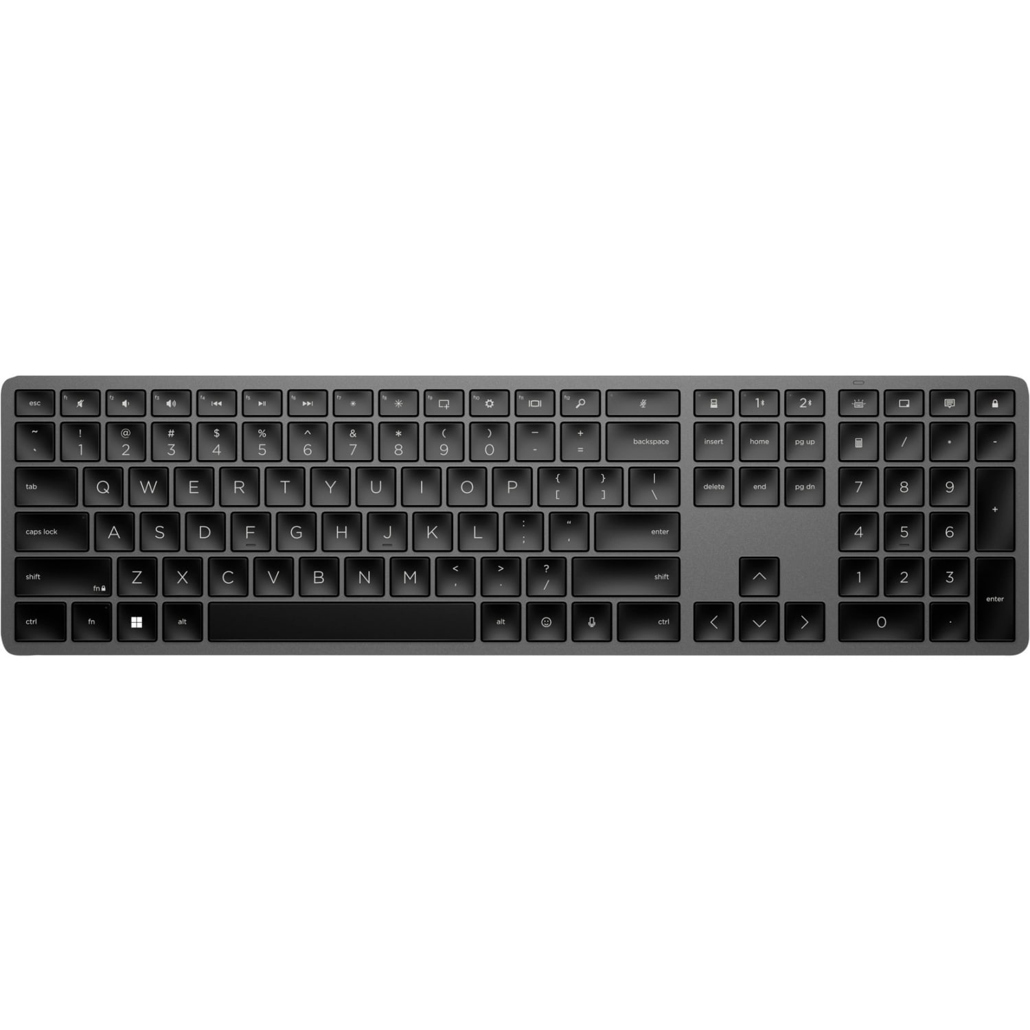 HP 975 Dual-Mode Wireless Keyboard - Wireless Connectivity - Bluetooth - 2.40 GHz - Notebook - PC, Mac - Black - Image 6