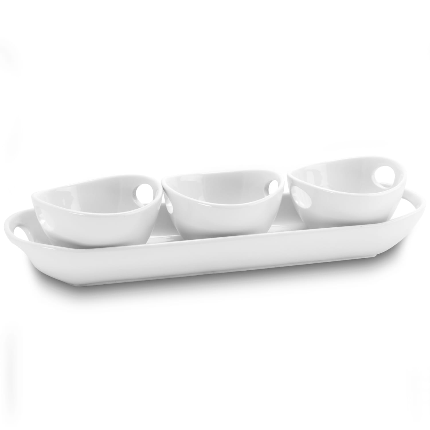 Gibson Elite Gracious Dining 4-Piece Tidbit Serving Dish, White - Image 5