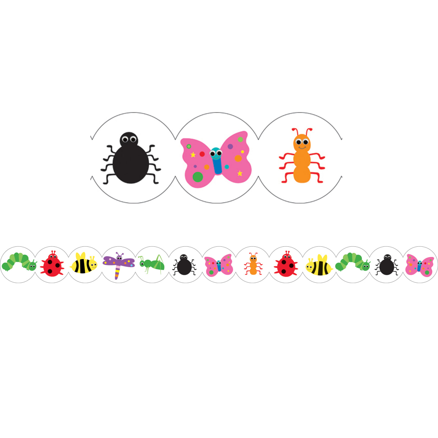Hygloss Classroom Borders, Bugs, 12 Borders Per Pack, Set Of 6 Packs - Image 3