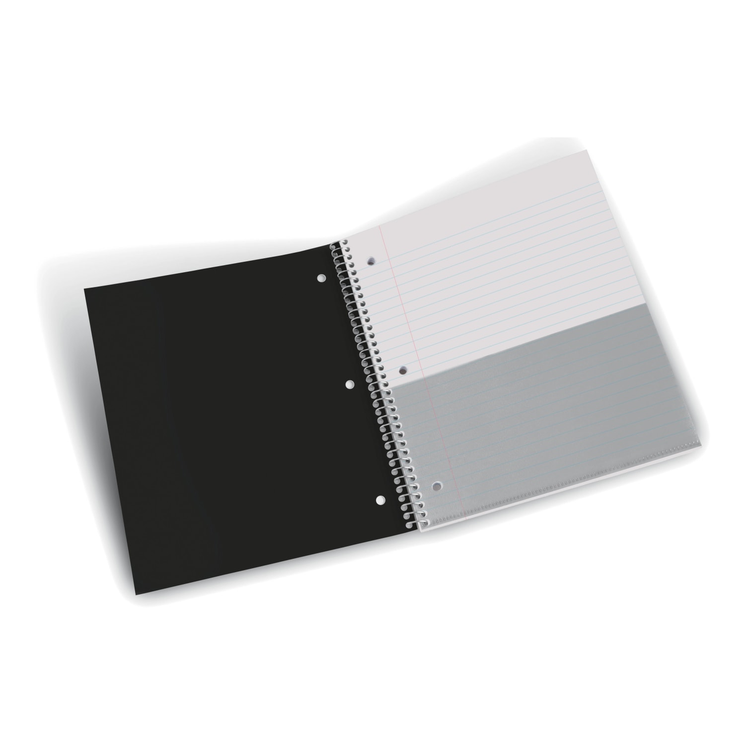 Office Depot Brand Stellar Poly Notebook, 8in x 10-1/2in, 5 Subject, Wide Ruled, 200 Sheets, Black - Image 4