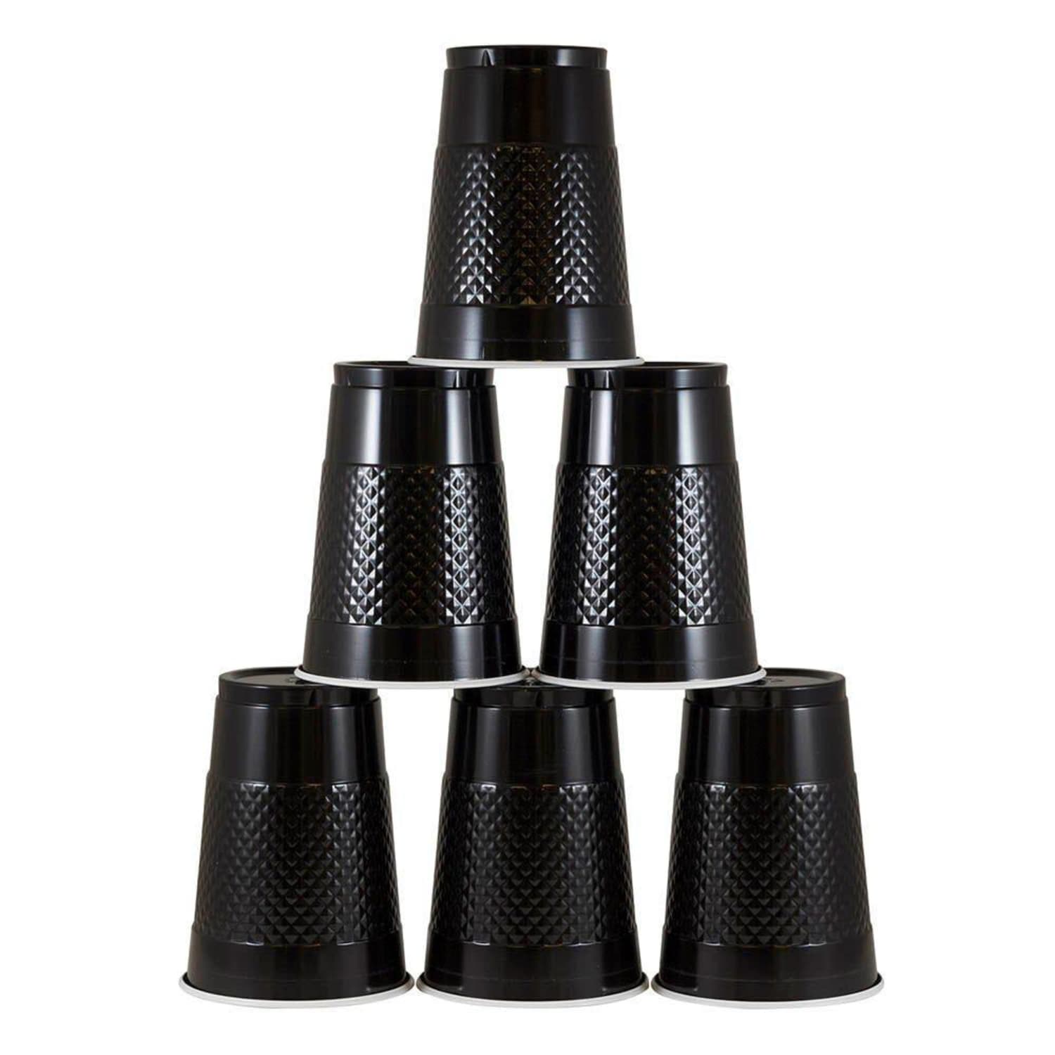 JAM PAPER Plastic Party Cups, 16 oz, Black, 20 Glasses/Pack - Image 4