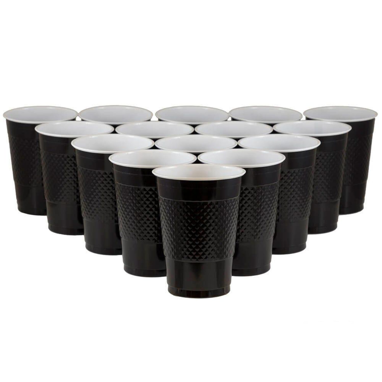 JAM PAPER Plastic Party Cups, 16 oz, Black, 20 Glasses/Pack - Image 5