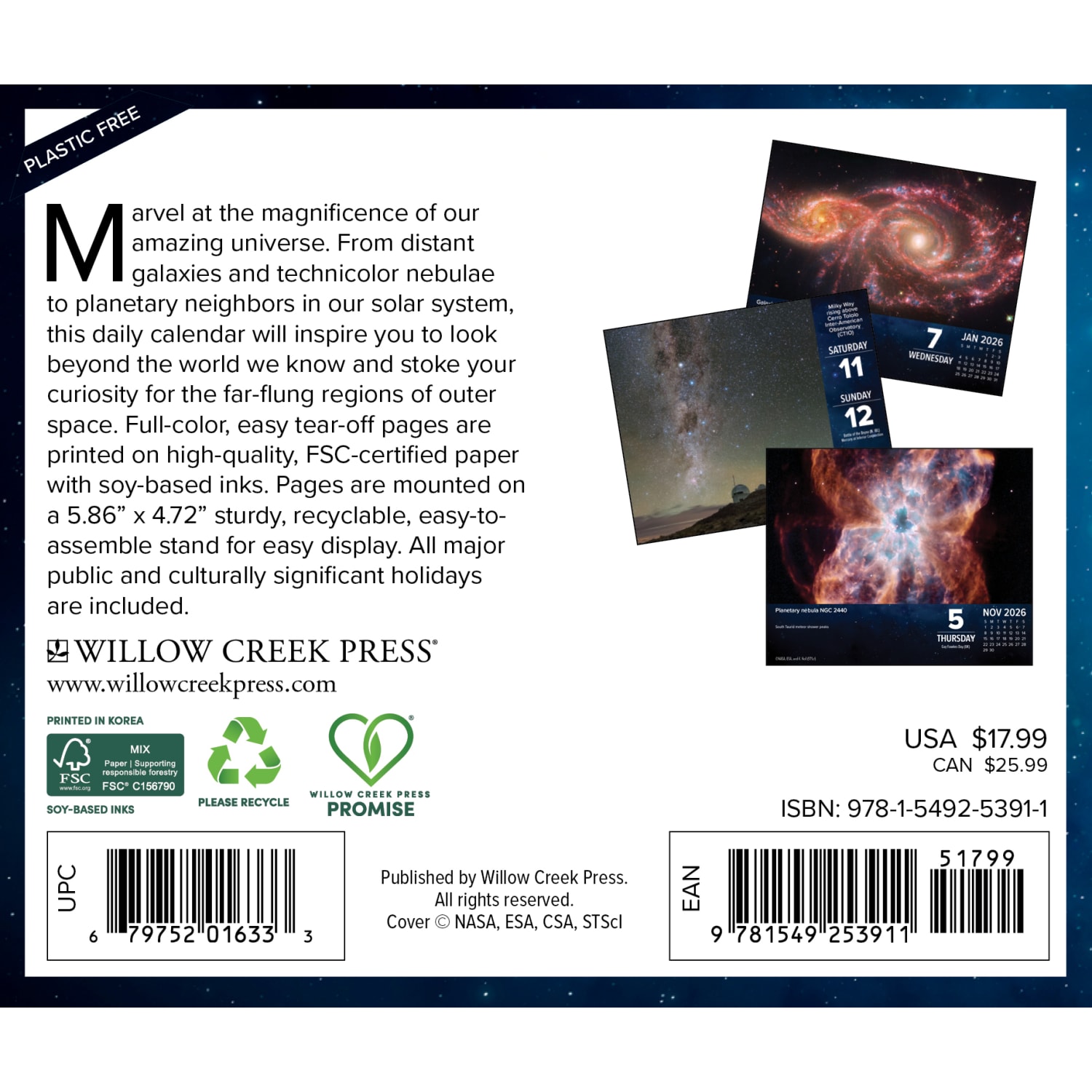 2026 Willow Creek Press Page-A-Day Daily Desk Calendar, 6-1/4in x 5-1/2in, Astronomy, January To December, 53911 - Image 6