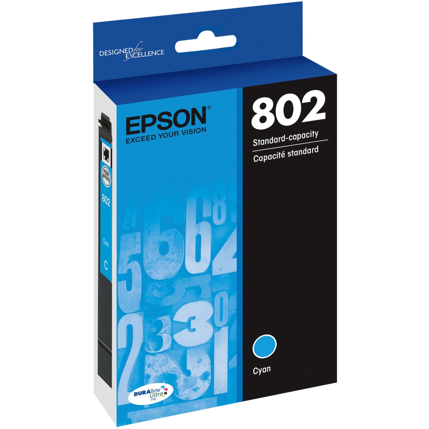 Epson 802 DuraBrite Ultra Cyan Ink Cartridge, T802220-S - Image 3
