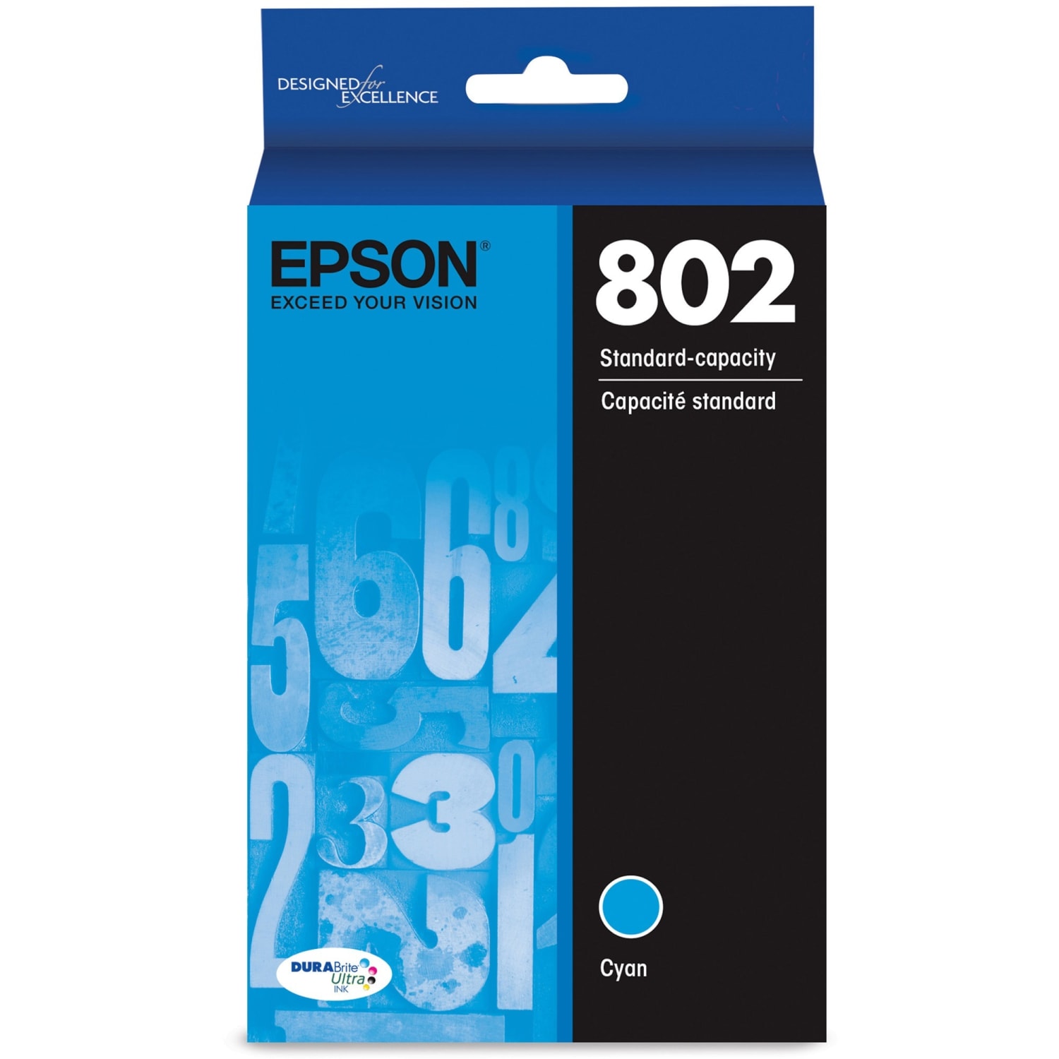 Epson 802 DuraBrite Ultra Cyan Ink Cartridge, T802220-S - Image 4