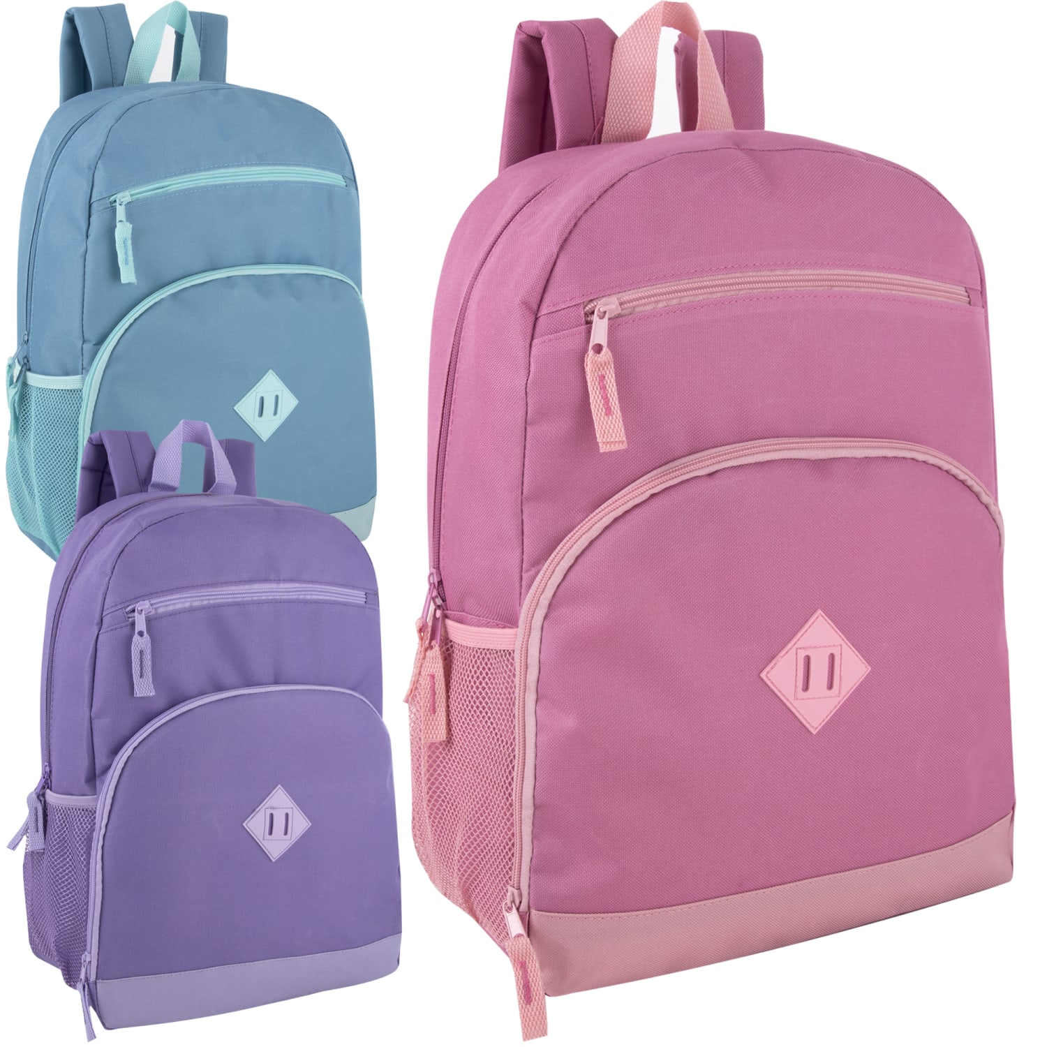 Trailmaker 2-Tone Backpacks, Assorted Colors, Girl, Case Of 24 Backpacks