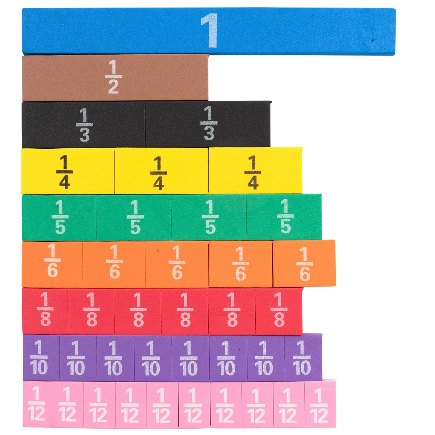 Learning Advantage Fraction Tiles, Foam, Magnetic, 51 Per Set, Pack Of 3 Sets - Image 3