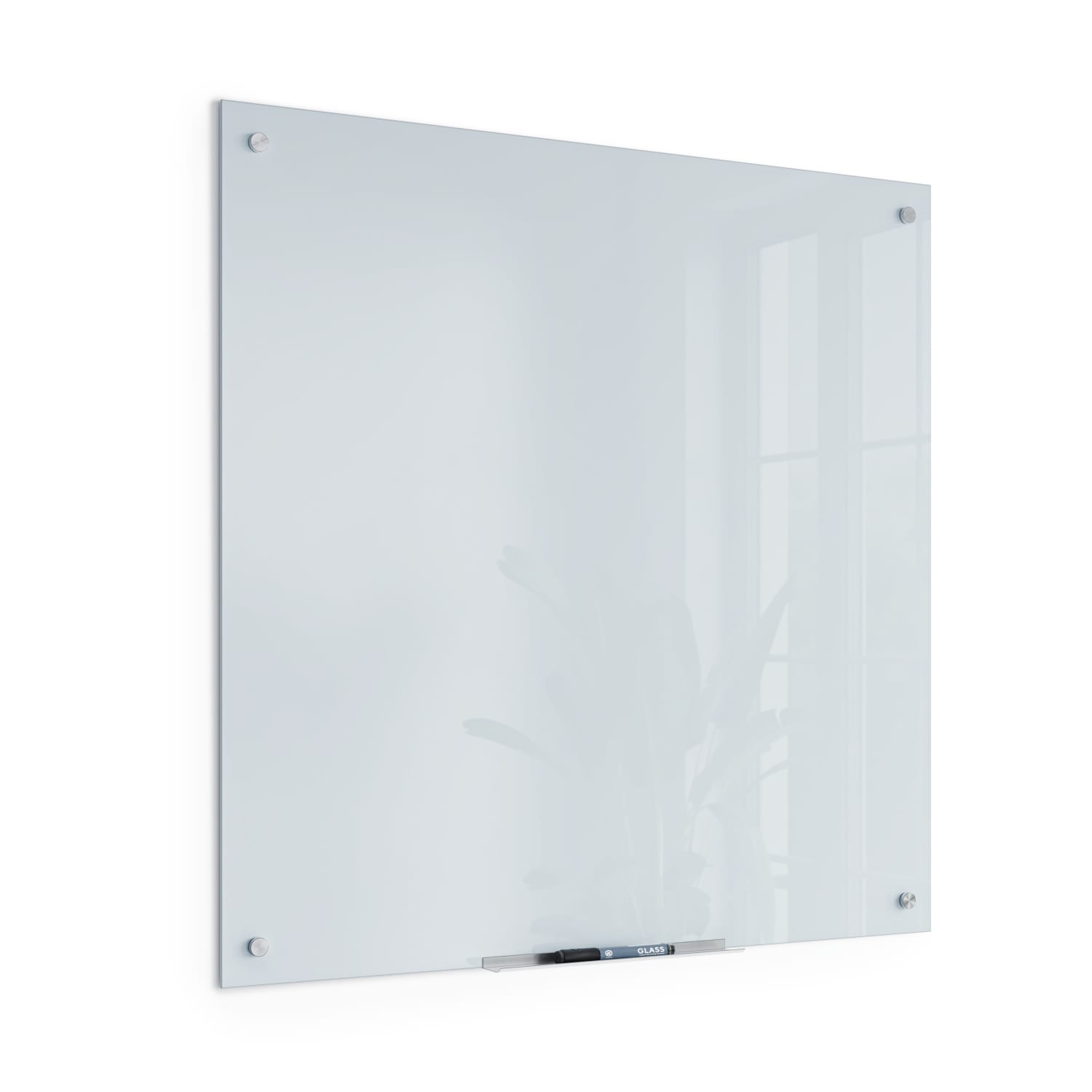 U Brands Magnetic Glass Dry-Erase Board, 36in X 36in, White Frosted Surface, Frameless, Actual Size 35in X 35in (2909U00-01) - Image 3