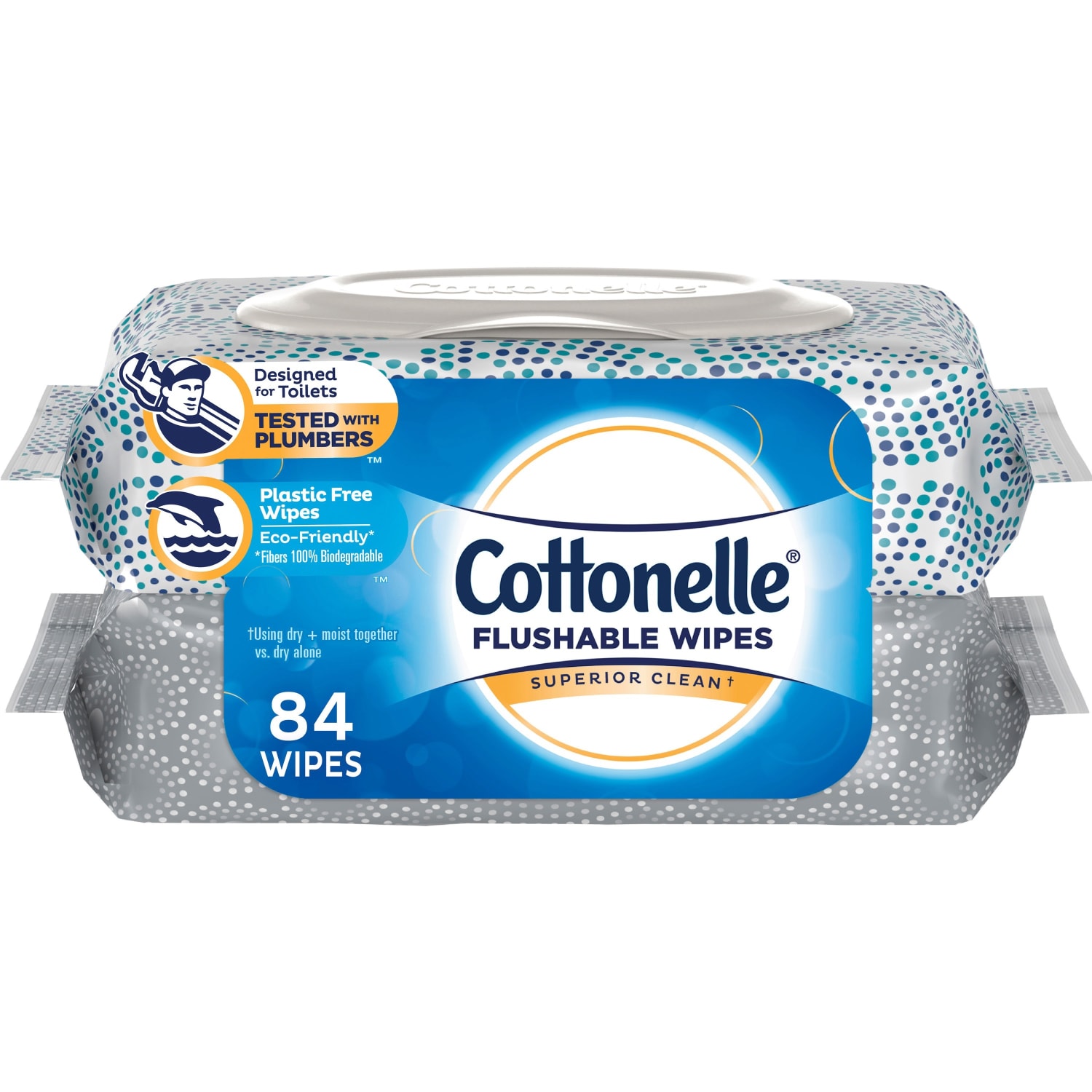 Kimberly-Clark Professional Cottonelle Fresh Care Flushable Wet Wipes, 42 Wipes Per Pouch, Pack Of 2 Pouches - Image 3