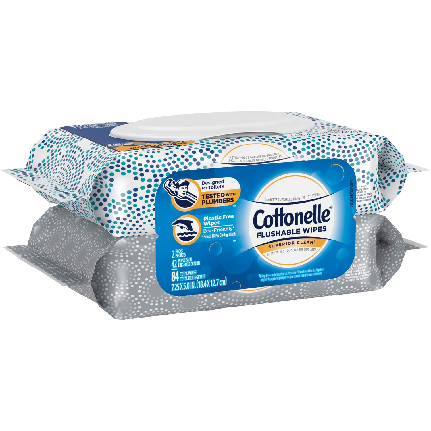 Kimberly-Clark Professional Cottonelle Fresh Care Flushable Wet Wipes, 42 Wipes Per Pouch, Pack Of 2 Pouches - Image 4