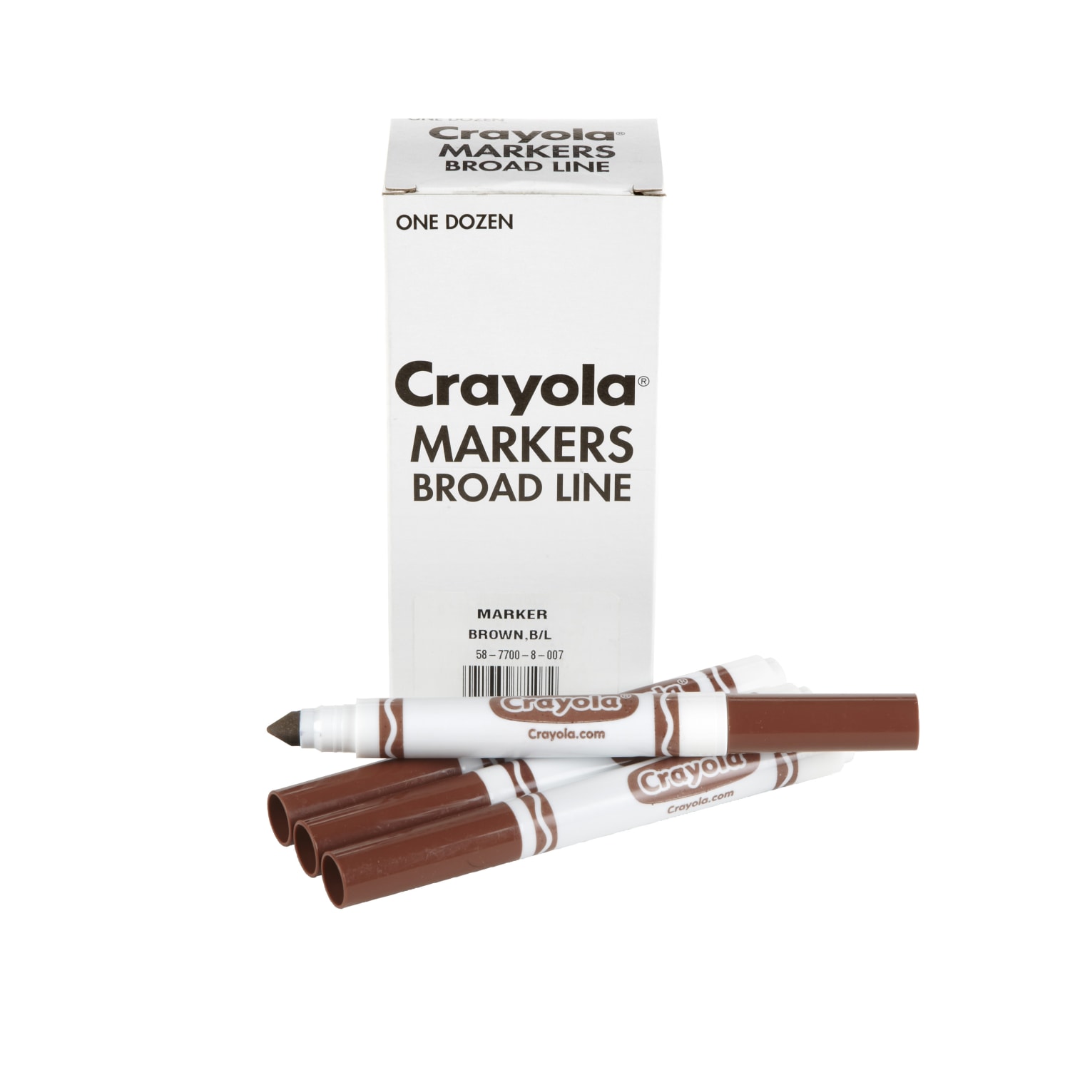 Crayola Washable Broad Line Markers, Brown, Pack Of 12 Markers - Image 5