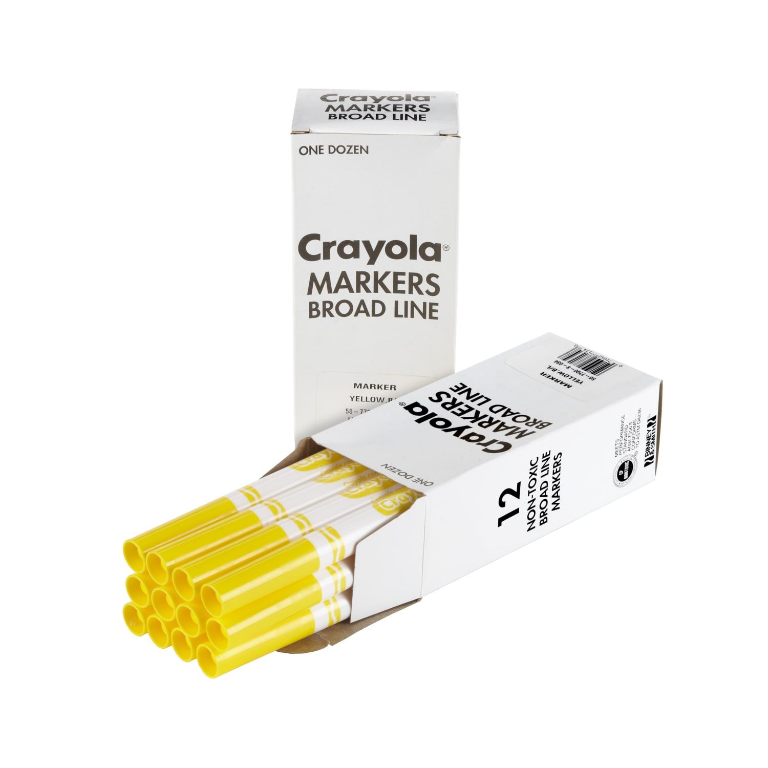 Crayola Washable Broad Line Markers, Yellow, Pack Of 12 Markers - Image 4