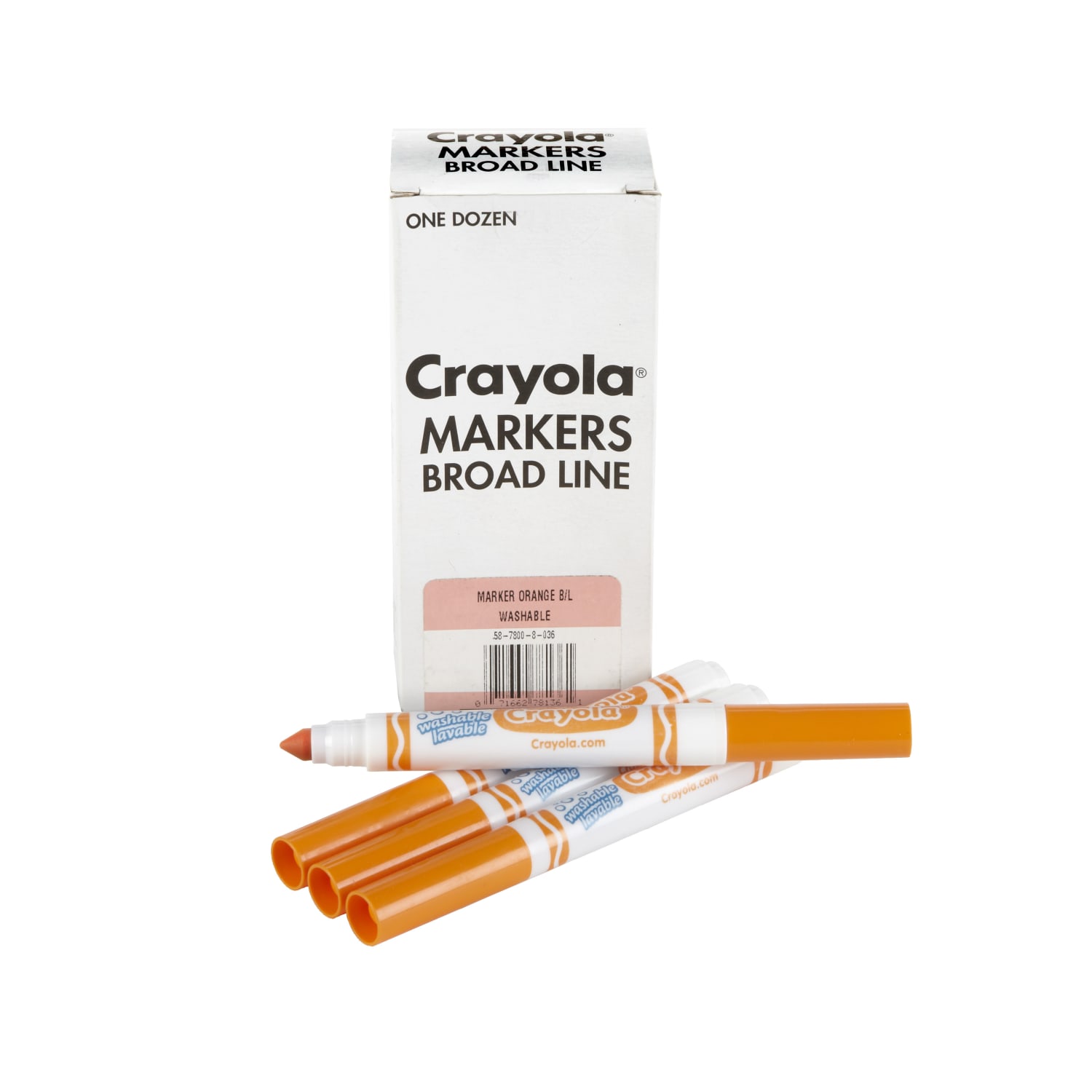 Crayola Broad Line Markers, Orange, 12 Count Bulk Markers - Image 3