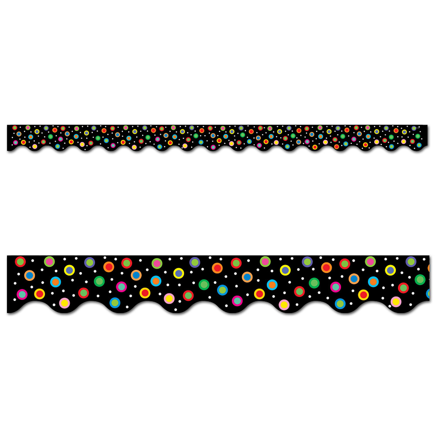 Creative Teaching Press Scallops EZ Borders, Black Wavy, 24 Borders Per Pack, Set Of 3 Packs - Image 3