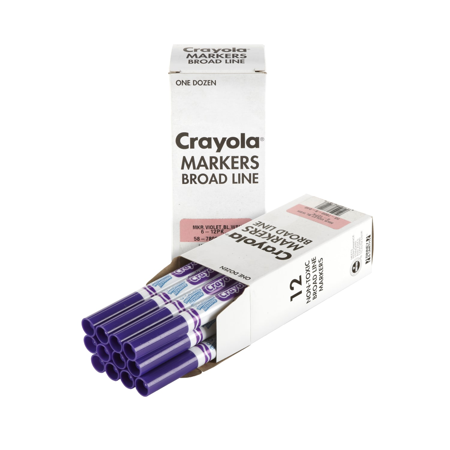 Crayola Washable Broad Line Markers, Violet, Pack Of 12 Markers - Image 3