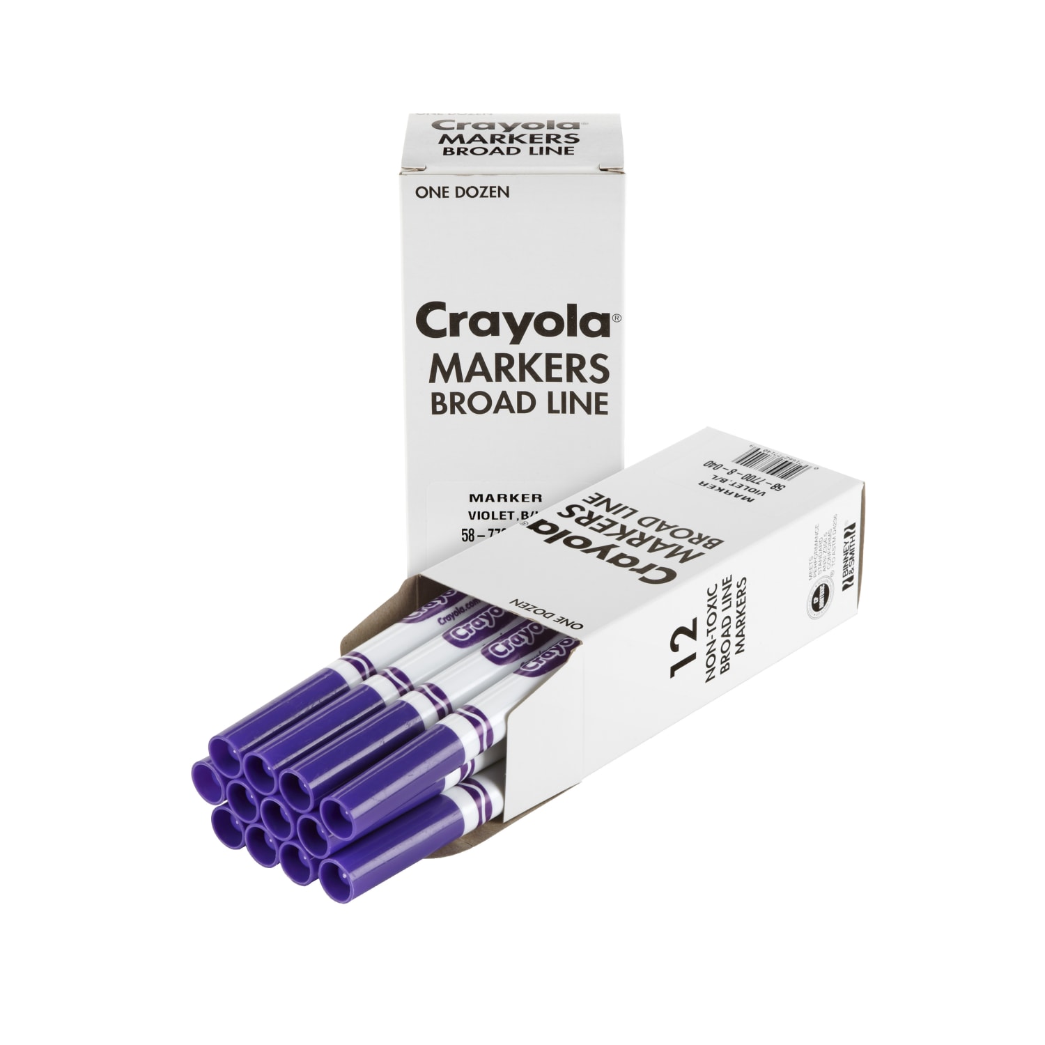 Crayola Washable Broad Line Markers, Violet, Pack Of 12 Markers - Image 4