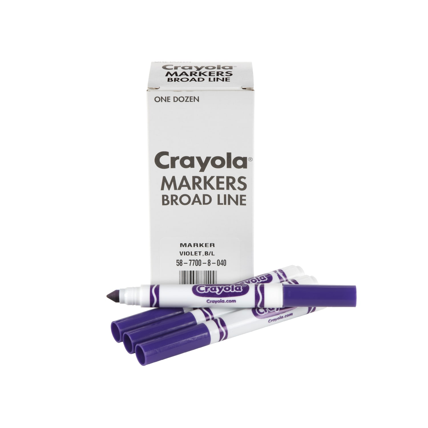 Crayola Washable Broad Line Markers, Violet, Pack Of 12 Markers - Image 5