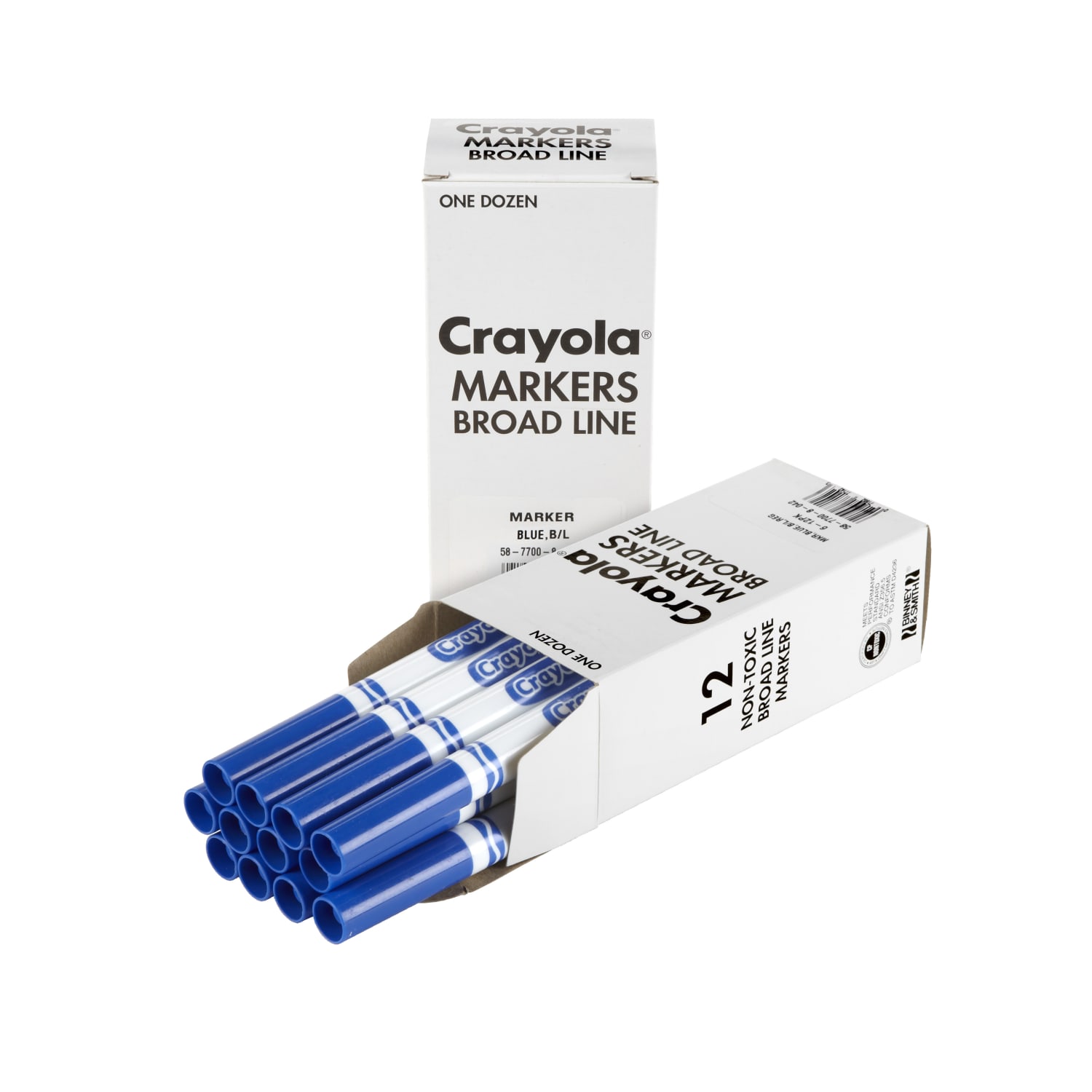 Crayola Washable Broad Line Markers, Blue, Pack Of 12 Markers - Image 3