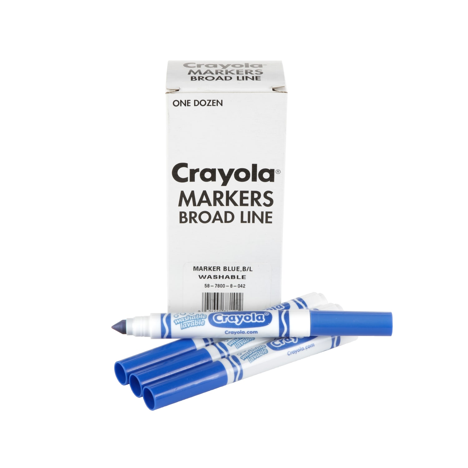 Crayola Washable Broad Line Markers, Blue, Pack Of 12 Markers - Image 4