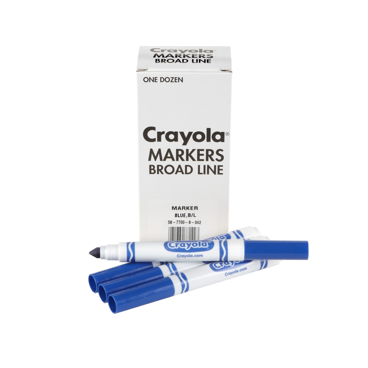 Crayola Washable Broad Line Markers, Blue, Pack Of 12 Markers - Image 5