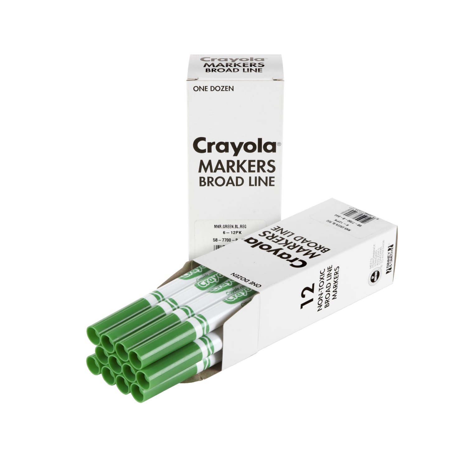 Crayola Washable Broad Line Markers, Green, Pack Of 12 Markers - Image 3
