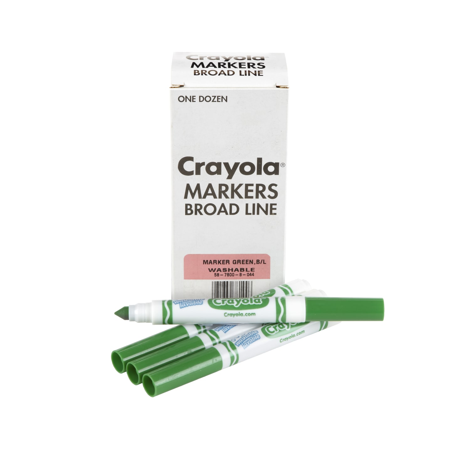 Crayola Washable Broad Line Markers, Green, Pack Of 12 Markers - Image 4