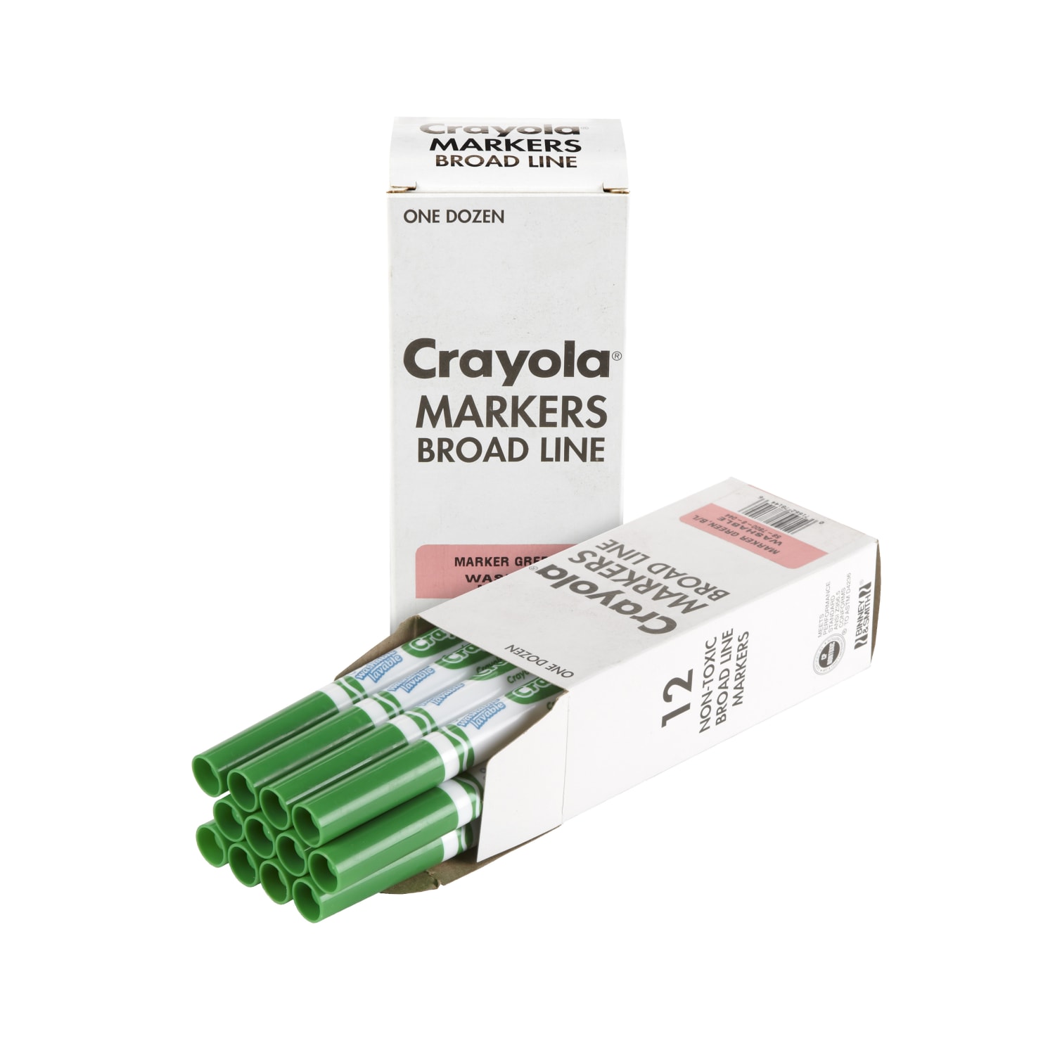 Crayola Washable Broad Line Markers, Green, Pack Of 12 Markers - Image 5