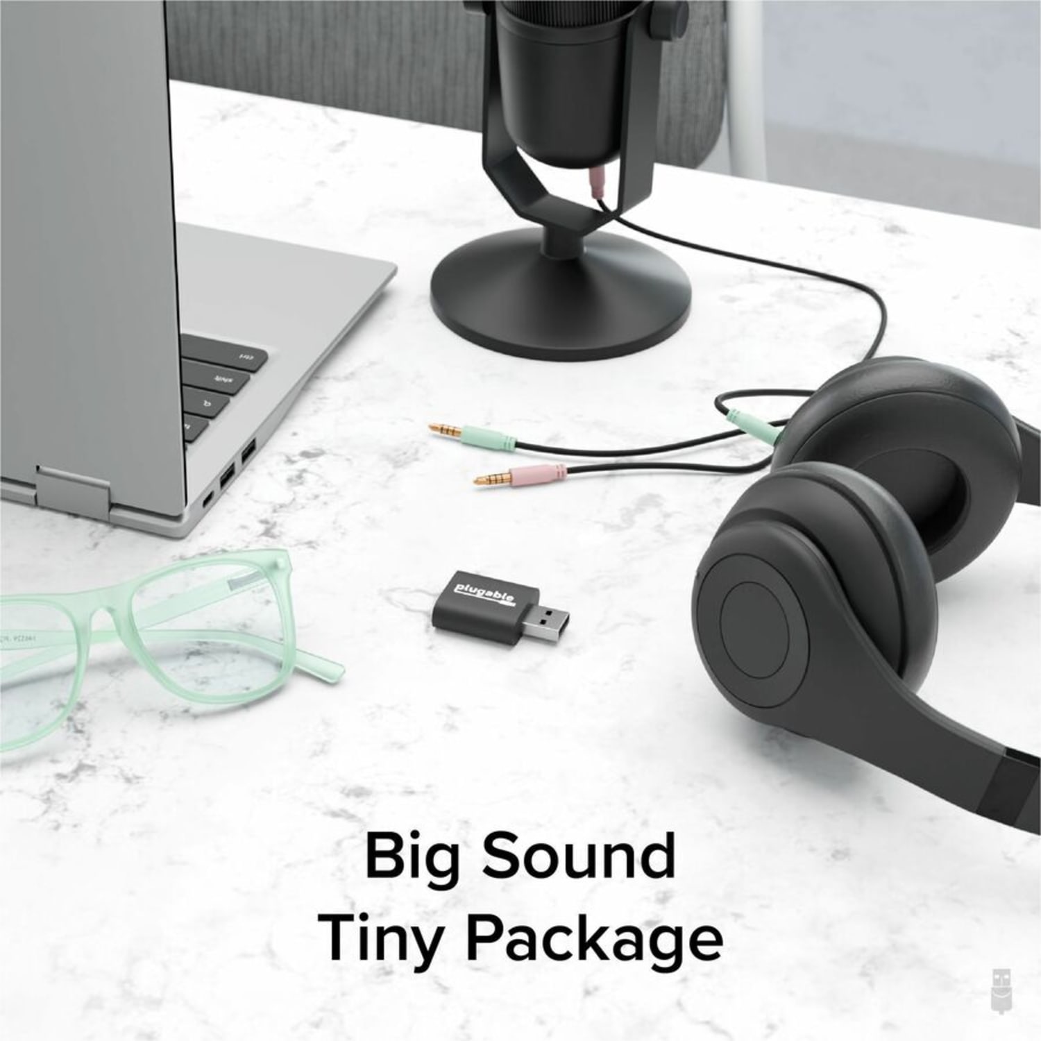 Plugable USB Audio Adapter with 3.5mm Speaker-Headphone and Microphone Jack, Add an External Stereo Sound Card to Any PC - Compatible with Windows, Mac, and Linux, Driverless - Image 4