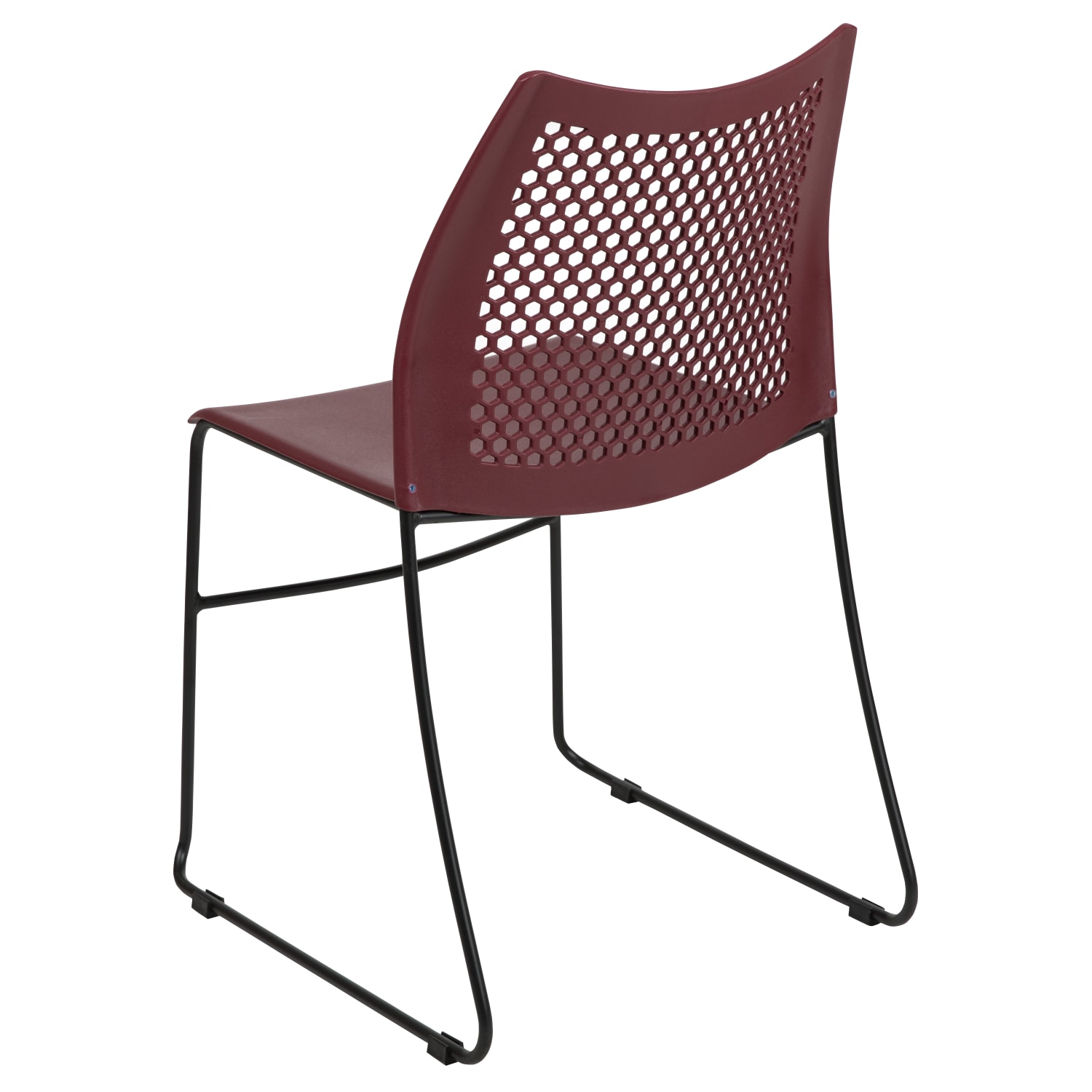 Flash Furniture HERCULES Series SledBase Stack Chair With AirVent Back Burgundy PopularChairscom Flash Furniture HERCULES Series Sled Base Stack Chair With Air Vent Back Burgundy PopularChairscom