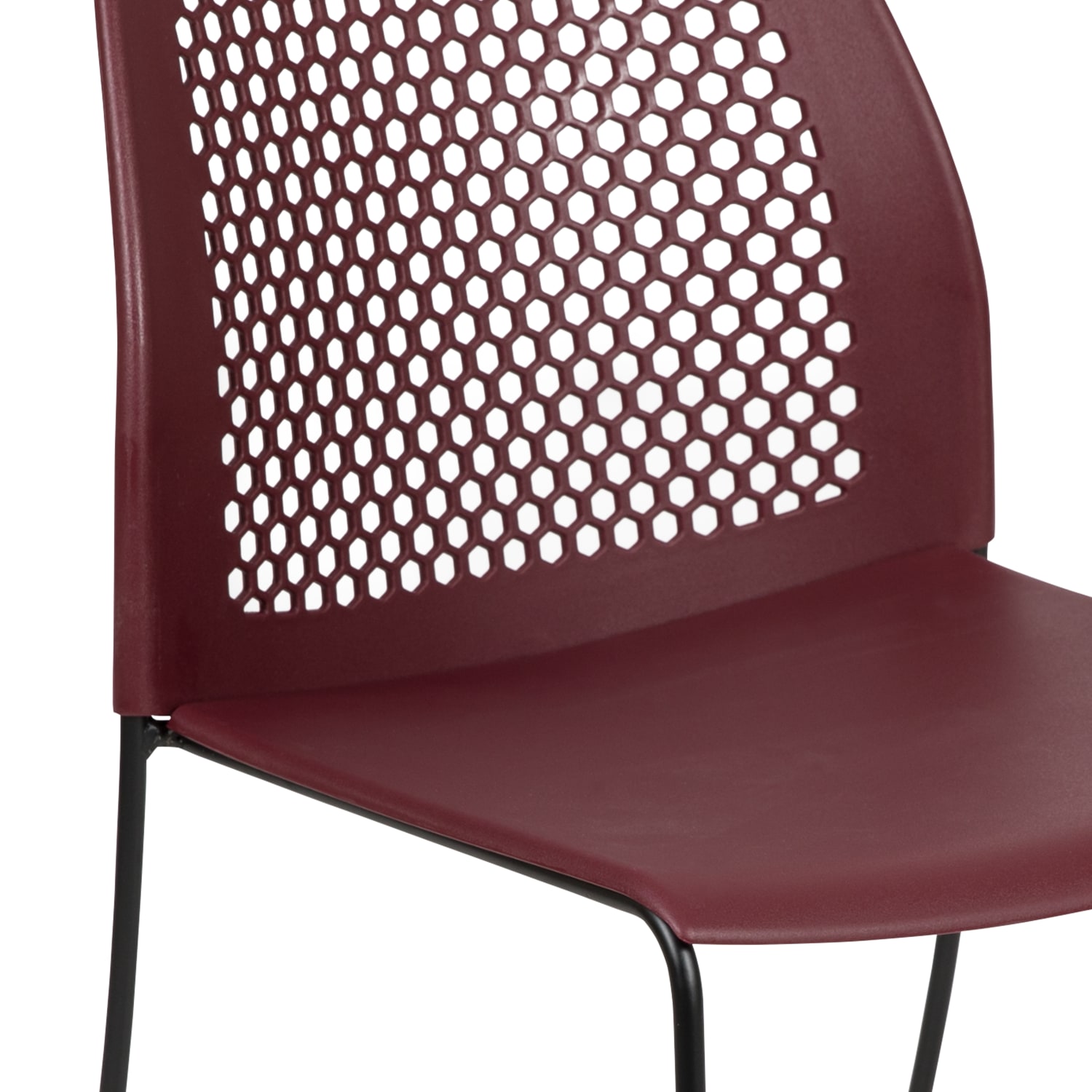 Flash Furniture HERCULES Series SledBase Stack Chair With AirVent Back Burgundy PopularChairscom Flash Furniture HERCULES Series Sled Base Stack Chair With Air Vent Back Burgundy PopularChairscom