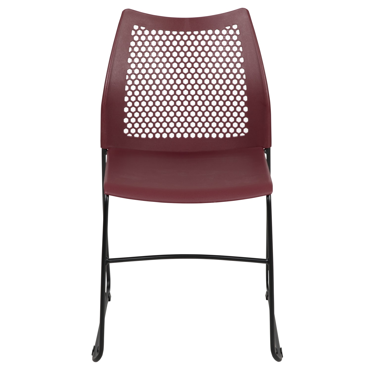 Flash Furniture HERCULES Series SledBase Stack Chair With AirVent Back Burgundy PopularChairscom Flash Furniture HERCULES Series Sled Base Stack Chair With Air Vent Back Burgundy PopularChairscom