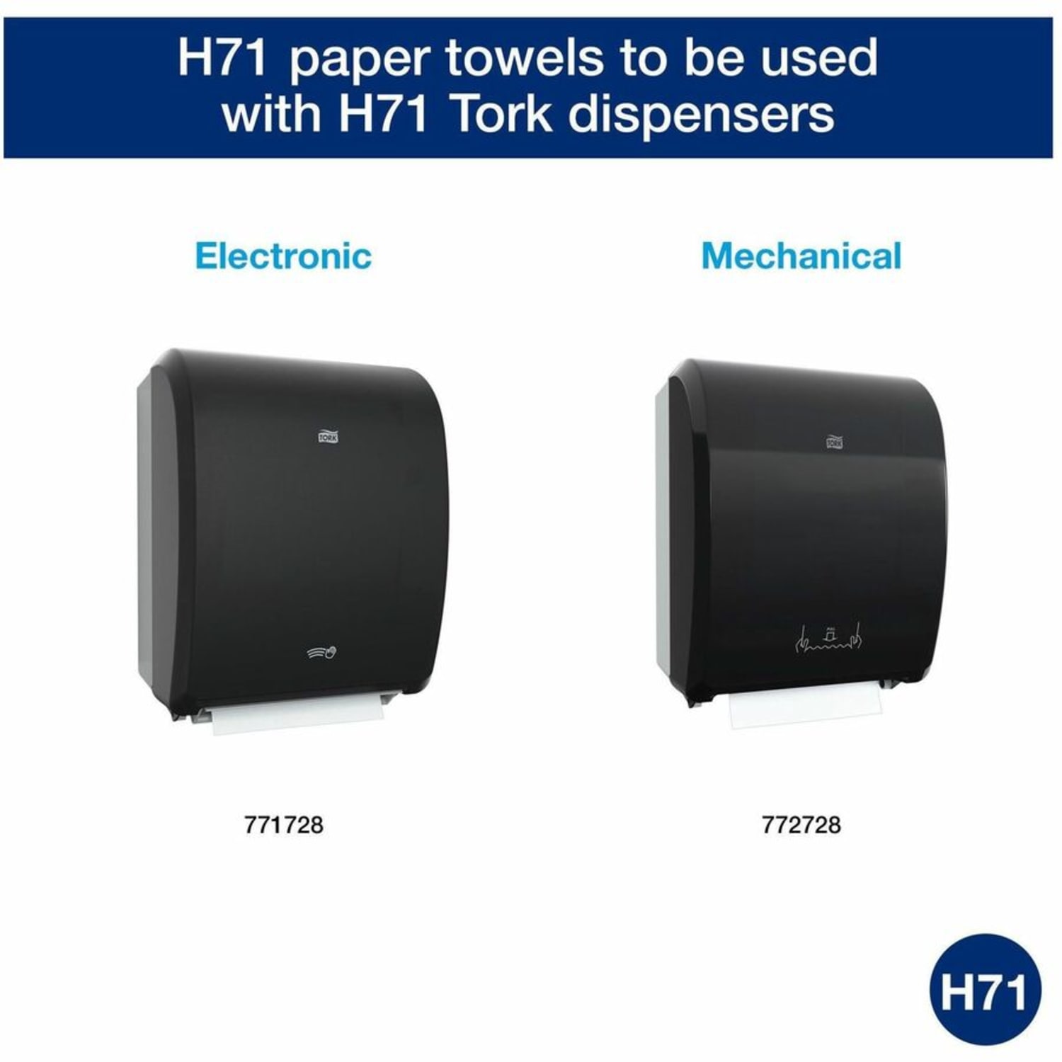 Tork H71 Universal Hand Towel Rolls, 1-Ply, 7 1/2 in x 800 ft, Natural White, Box Of 6 Rolls - Image 6