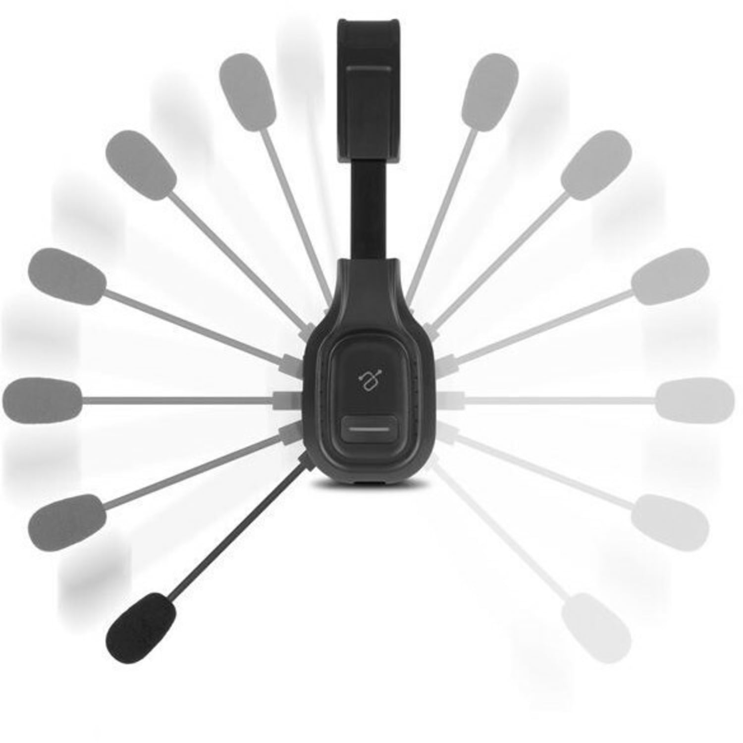 Aluratek Bluetooth Wireless Headset with Noise Cancelling Boom Microphone - Mono - Wireless - Bluetooth - ABHM100F - Image 3