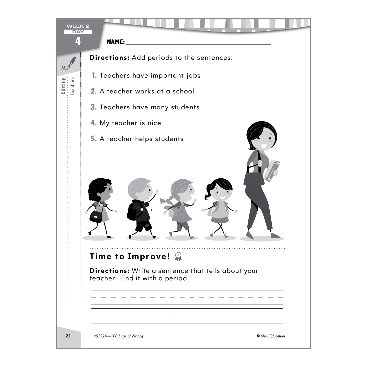 Shell Education 180 Days Of Writing Workbook, Grade 2 - Image 6