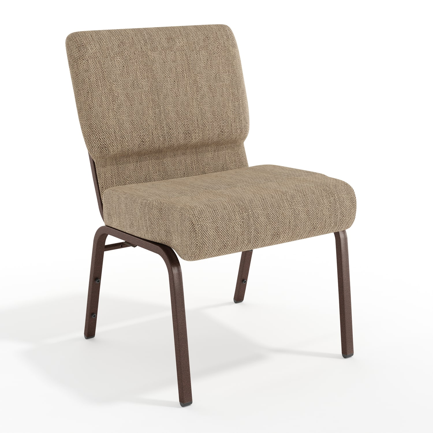 Flash Furniture HERCULES Series 21inW Stackable Church Chair, Beige/Coppervein