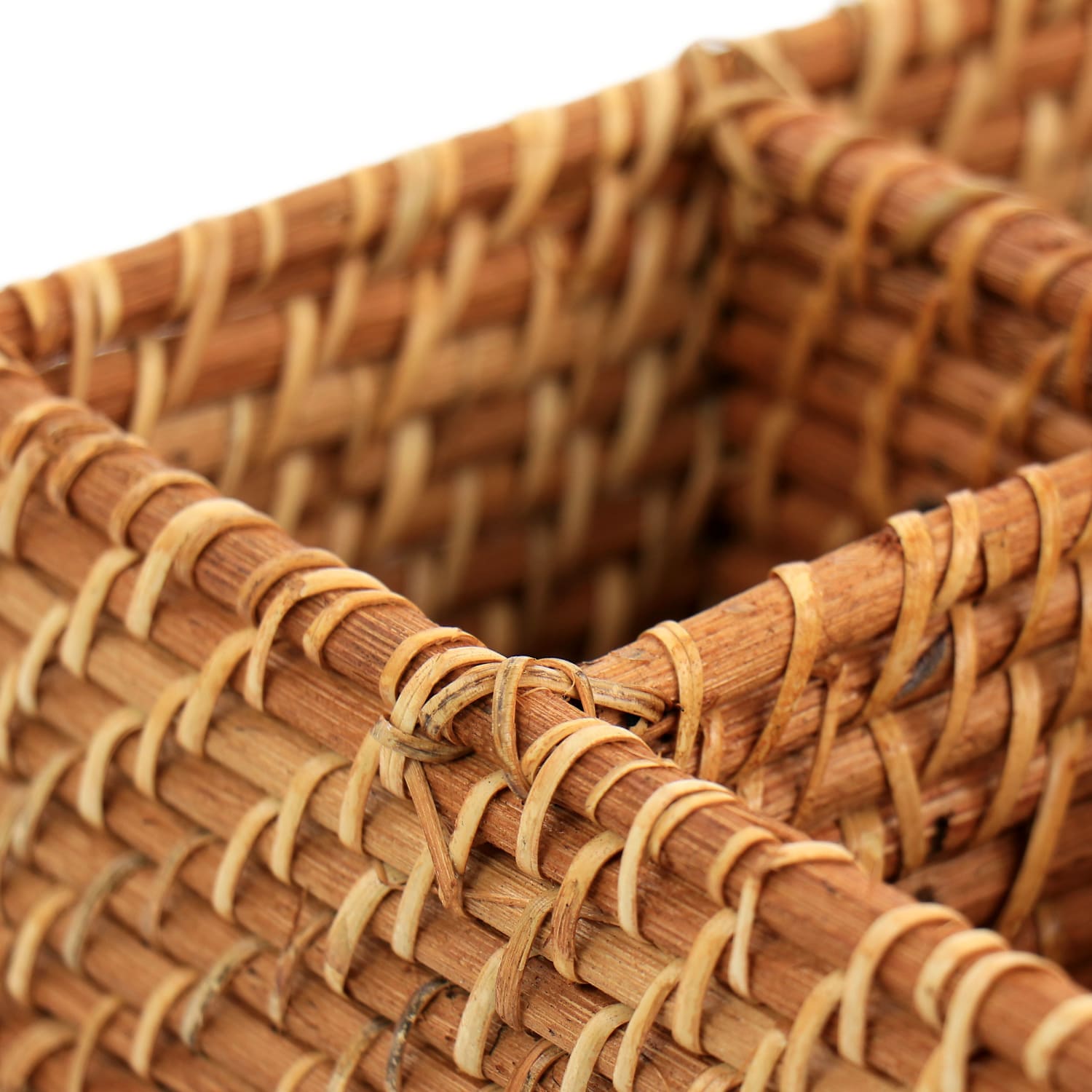 Martha Stewart Rattan Woven 4-Section Flatware Caddy, 10in x 8in x 4-9/16in, Brown - Image 5