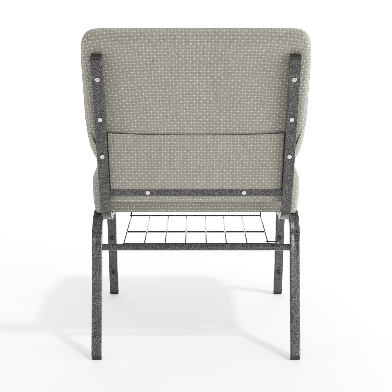 Flash Furniture HERCULES Series Church Chair With Book Rack, Gray Dot/Silver Vein - Image 9