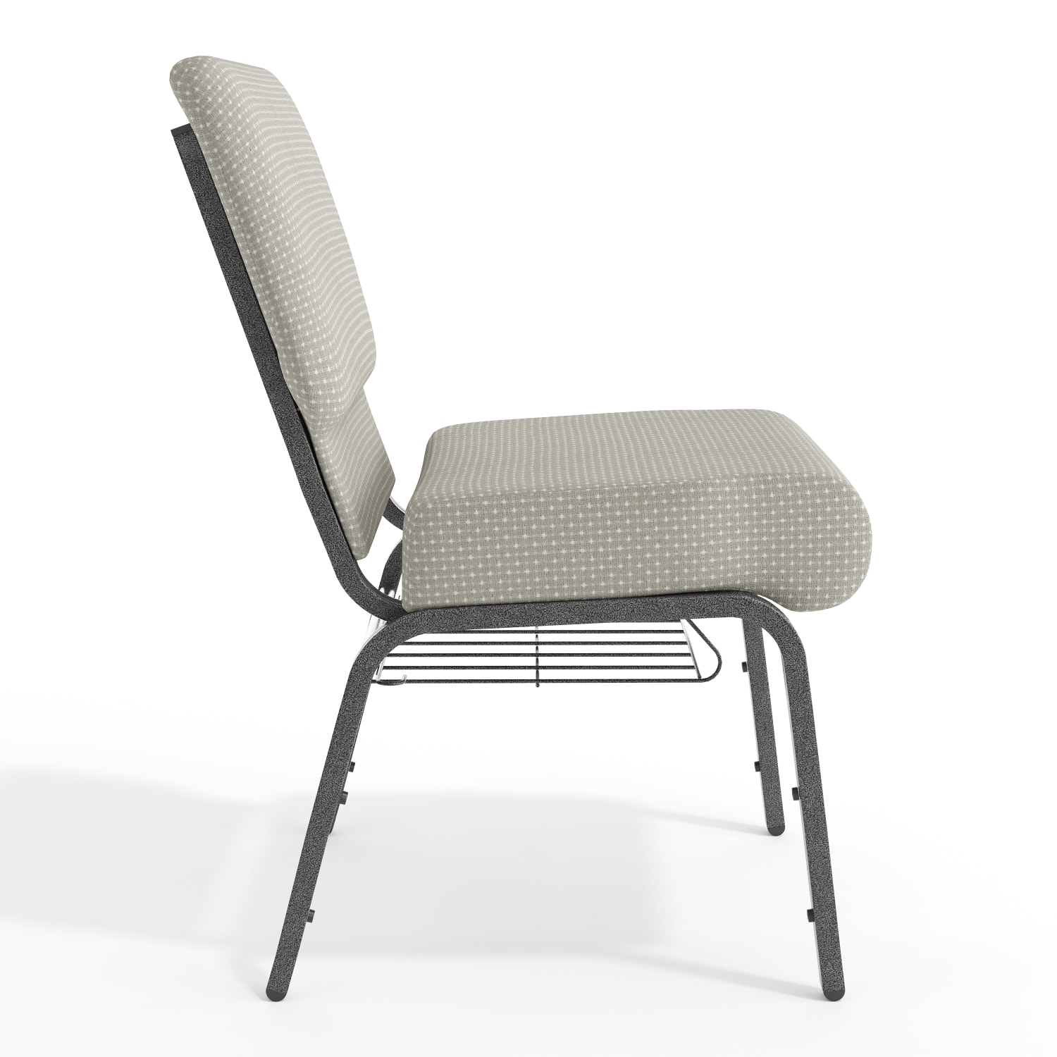 Flash Furniture HERCULES Series Church Chair With Book Rack, Gray Dot/Silver Vein - Image 10
