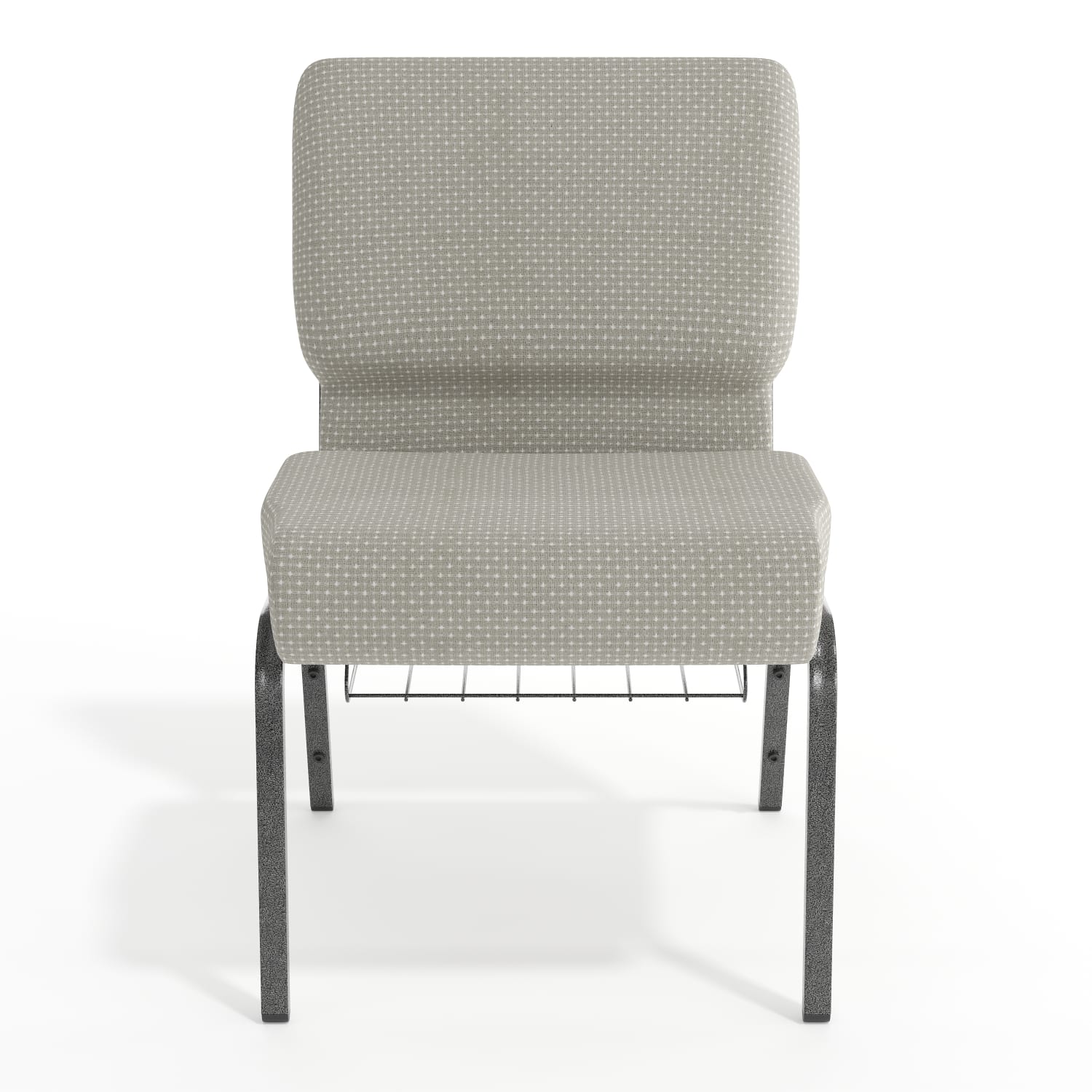 Flash Furniture HERCULES Series Church Chair With Book Rack, Gray Dot/Silver Vein - Image 11
