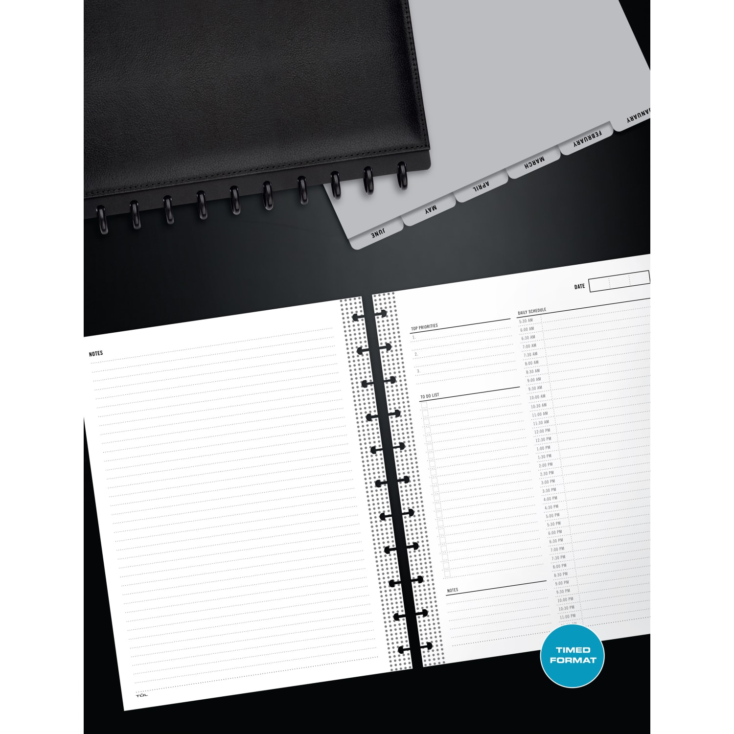 TUL Discbound Undated Daily Refill Pages, 8-1/2in x 11in, Undated, 50 Sheets - Image 3