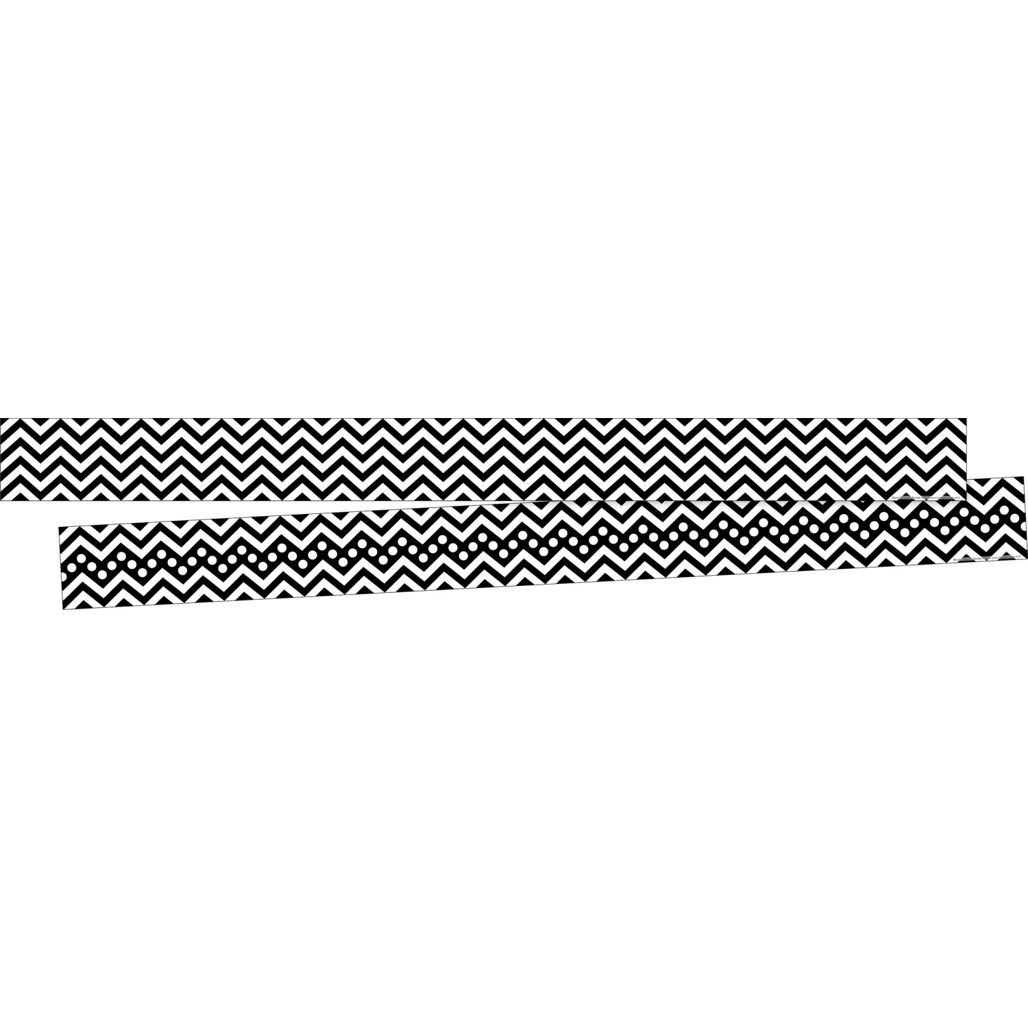 Barker Creek Chevron/Dots Double-Sided Borders, 3in x 35in, Multicolor, Pack Of 52 Borders - Image 6