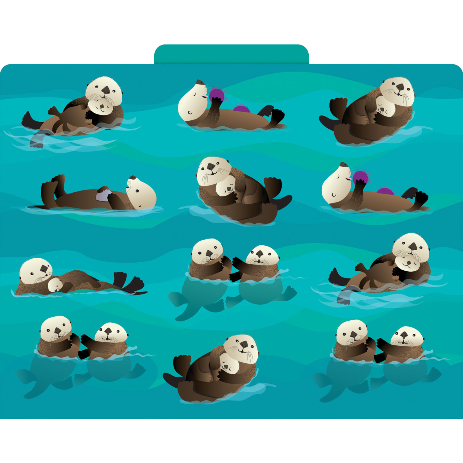 Barker Creek File Folders, Letter Size, Ocean Animals Design, Pack Of 12 Folders - Image 5