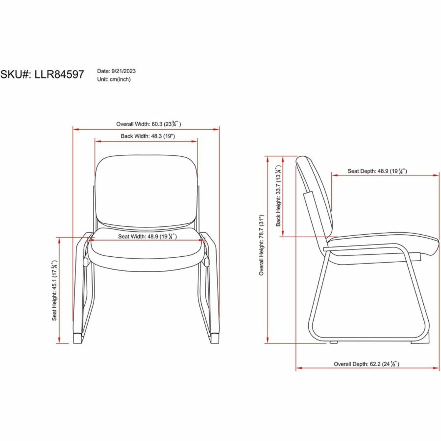 Lorell Deluxe Leather Guest Chair Plywood Leather Seat Material Plywood Leather Back Material 84597 PopularChairscom Lorell Deluxe Leather Guest Chair Plywood Leather Seat Material Plywood Leather Back Material 84597 PopularChairscom