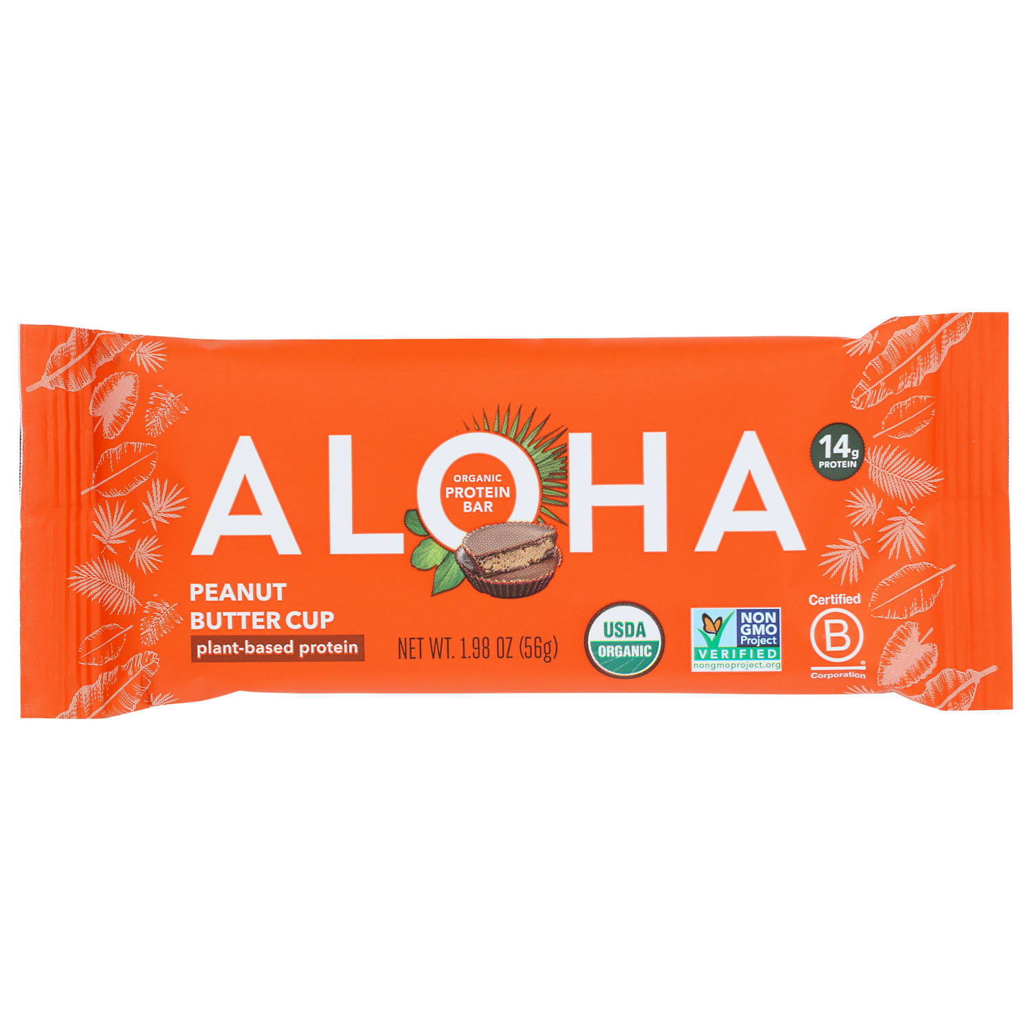 Aloha Plant Protein Bars, Organic Peanut Butter Cup, 1.98 Oz, Total Qty 12 - Image 3
