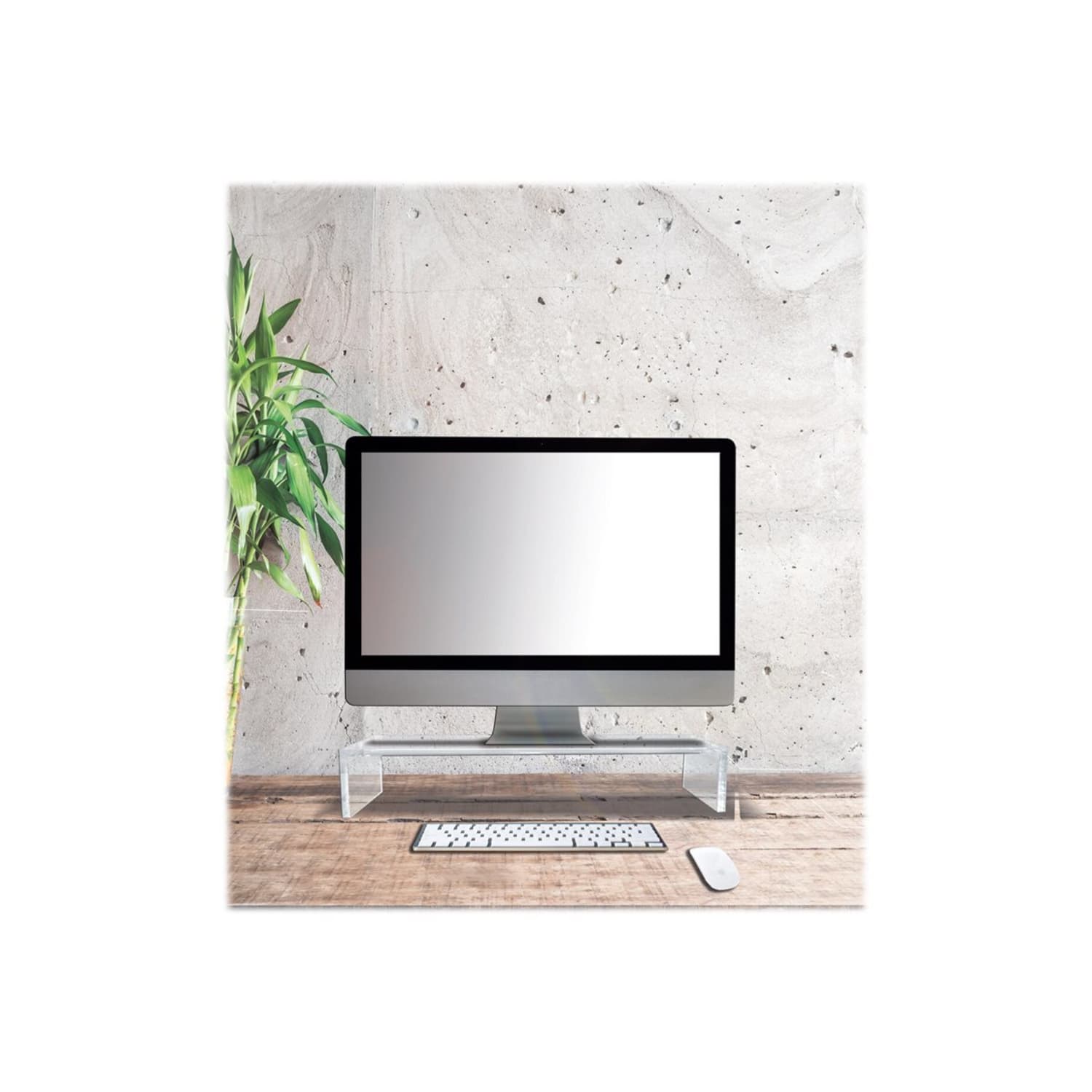 Azar Displays Deluxe Acrylic Monitor Riser Display, 4-1/2inH x 21inW x 7-3/4inD, Clear - Image 3